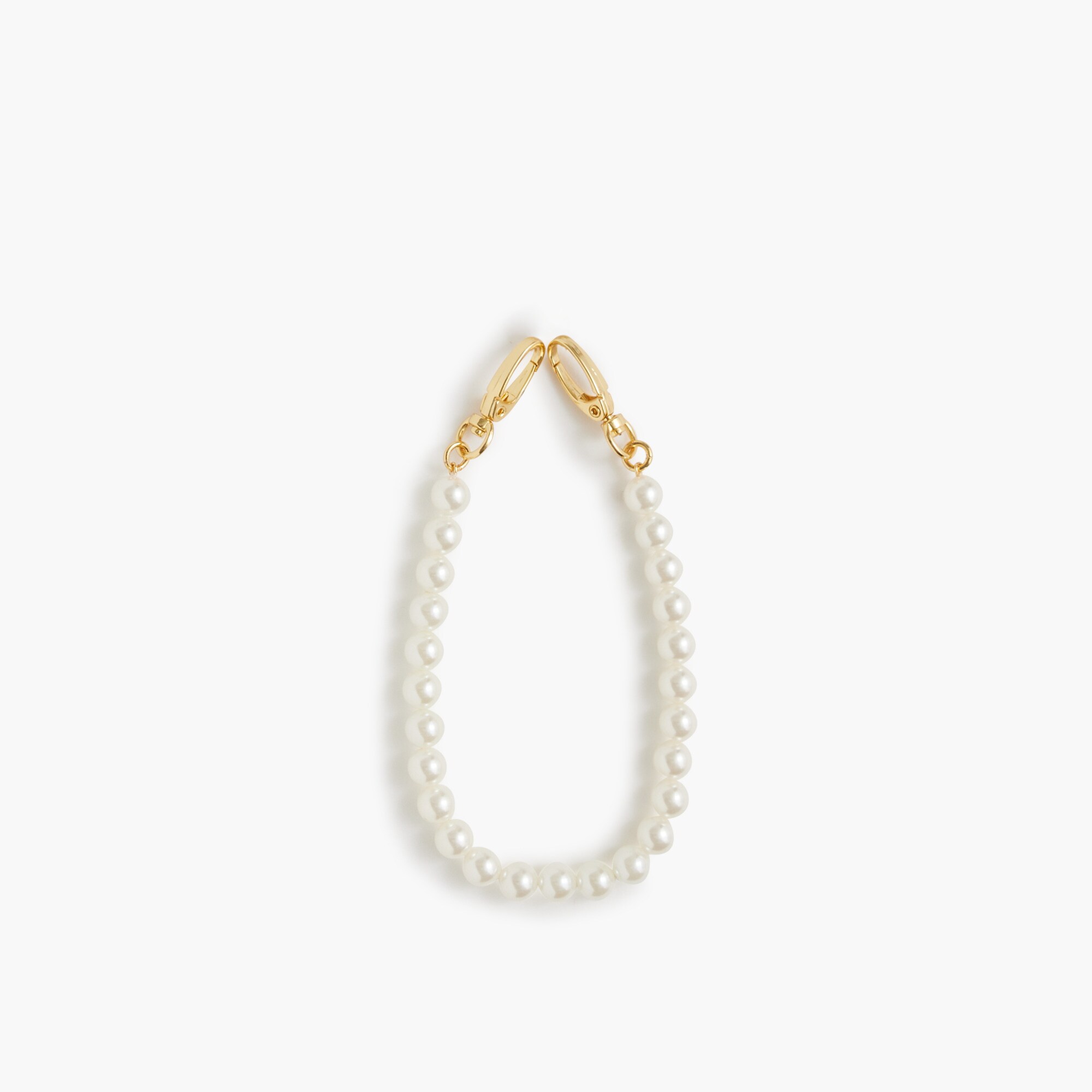 Pearl-strand bag charm