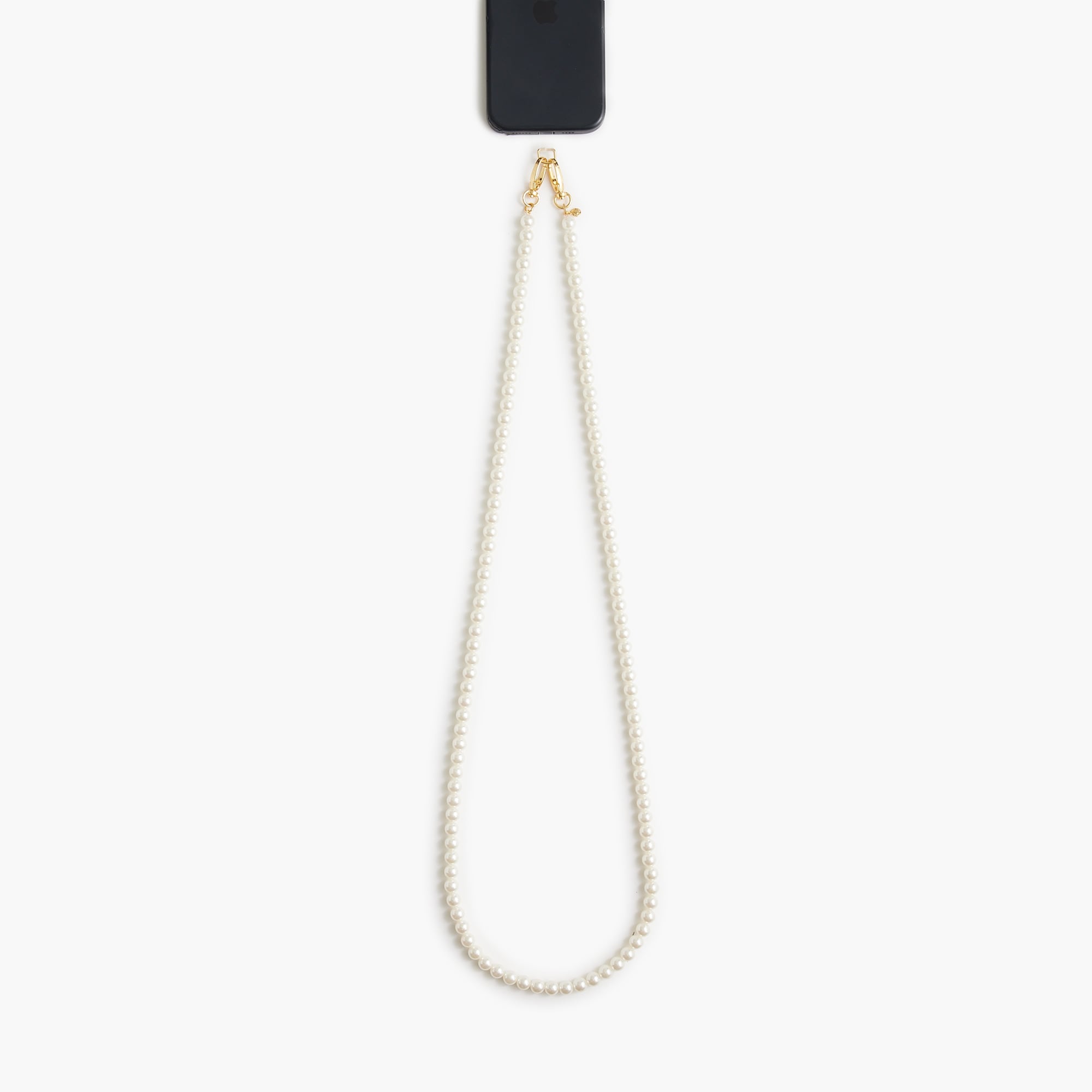 long pearl phone strap for women