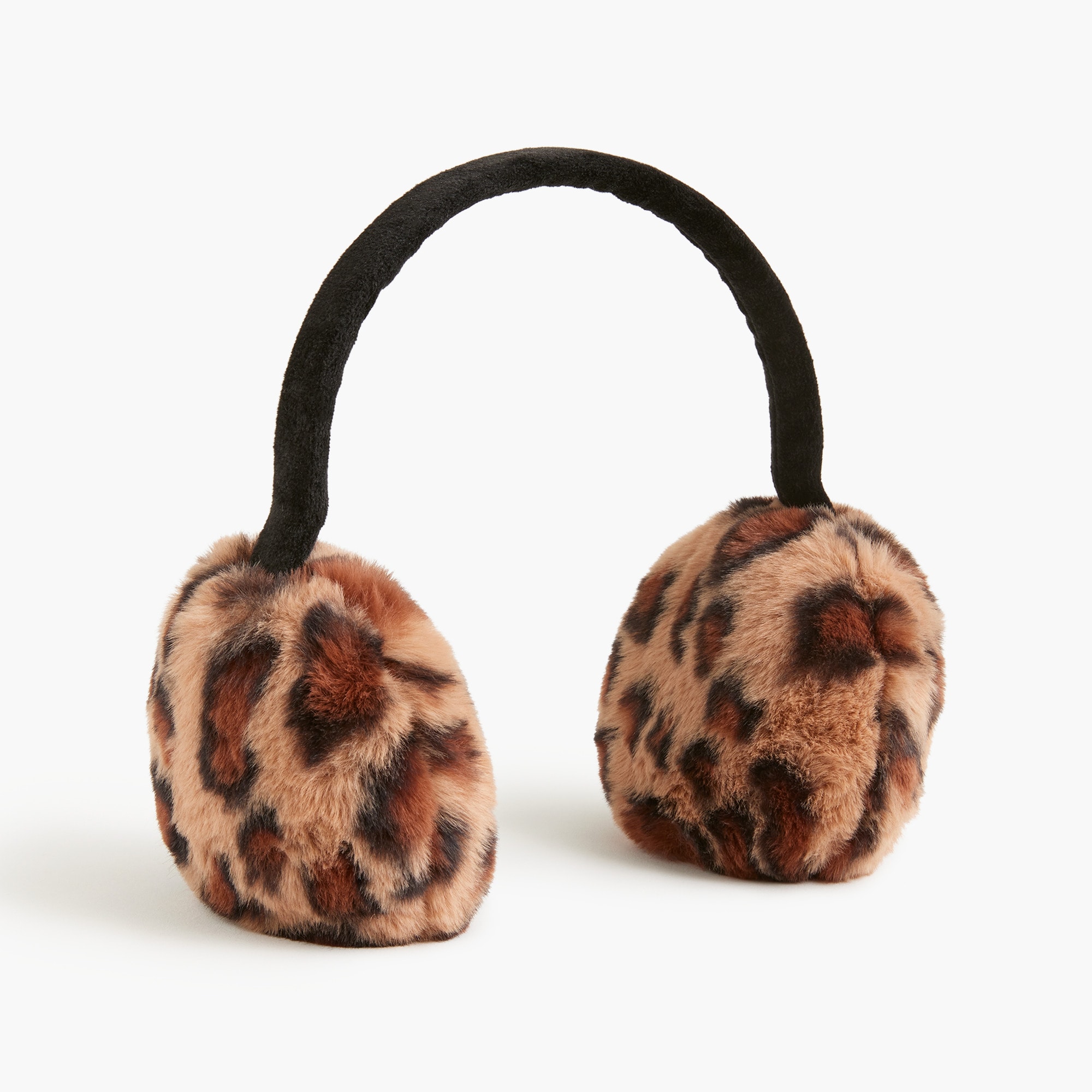 womens Leopard faux-fur earmuffs