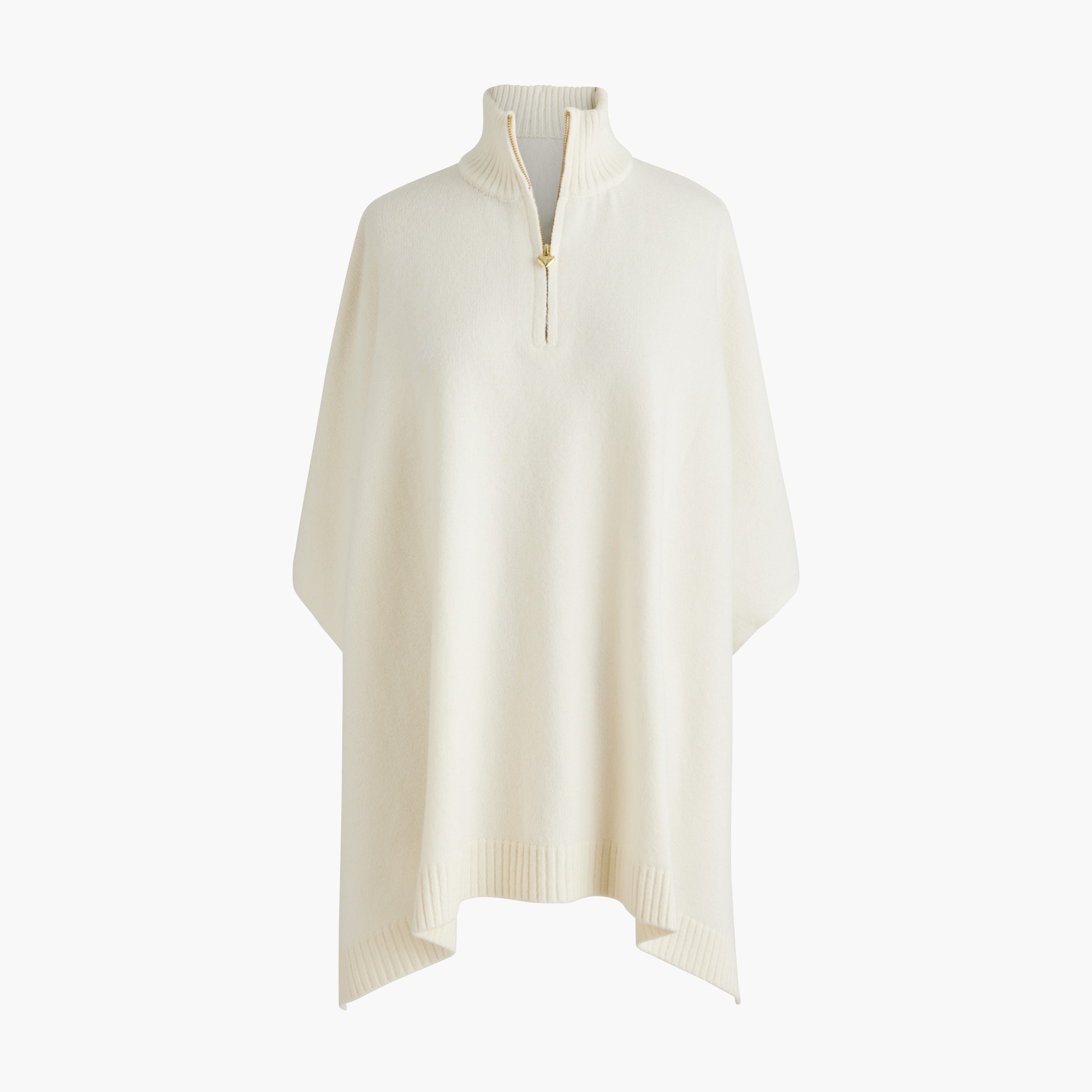 womens Heart quarter-zip poncho