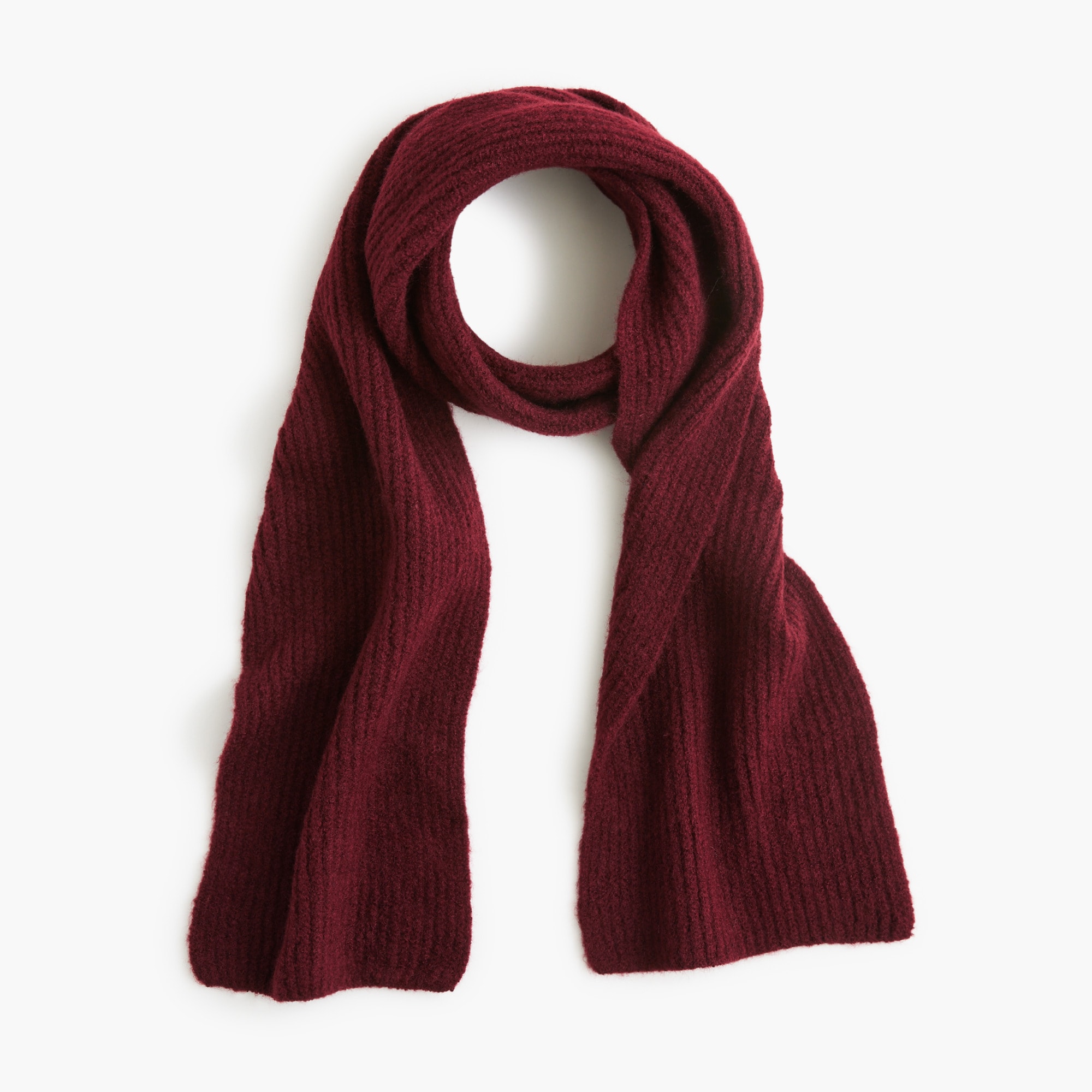  Wool-blend ribbed scarf