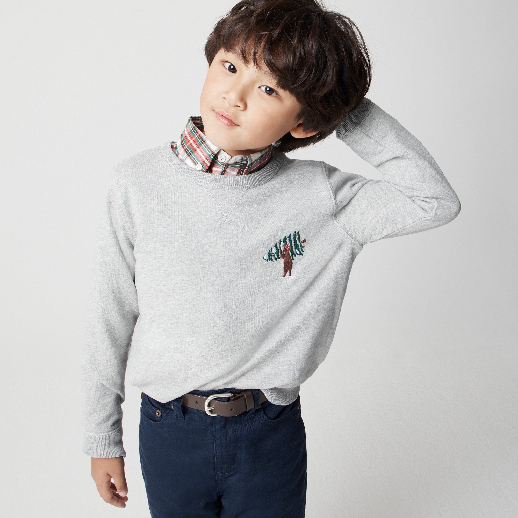 Boys' bear with tree sweatshirt