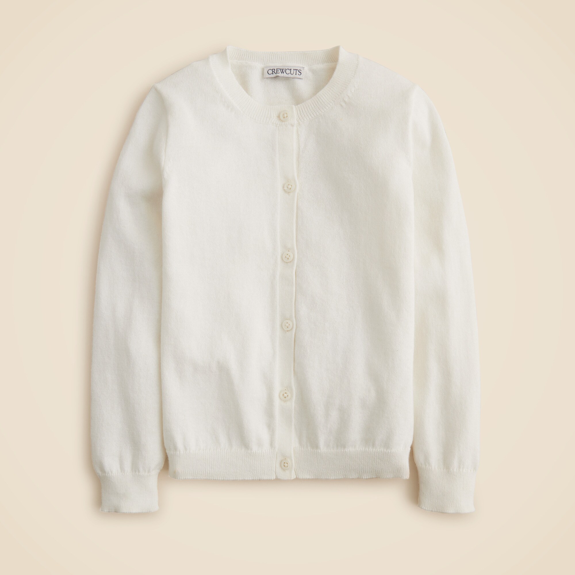 Girls' uniform cardigan in cotton