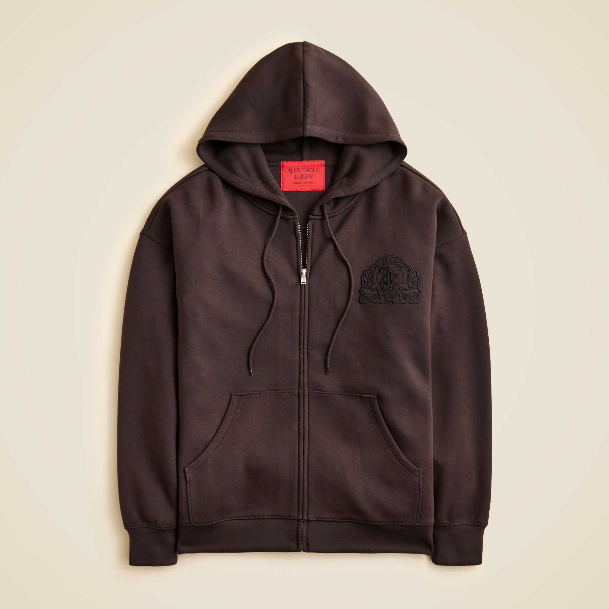 Alex Eagle X J.Crew scuba-knit full-zip hoodie