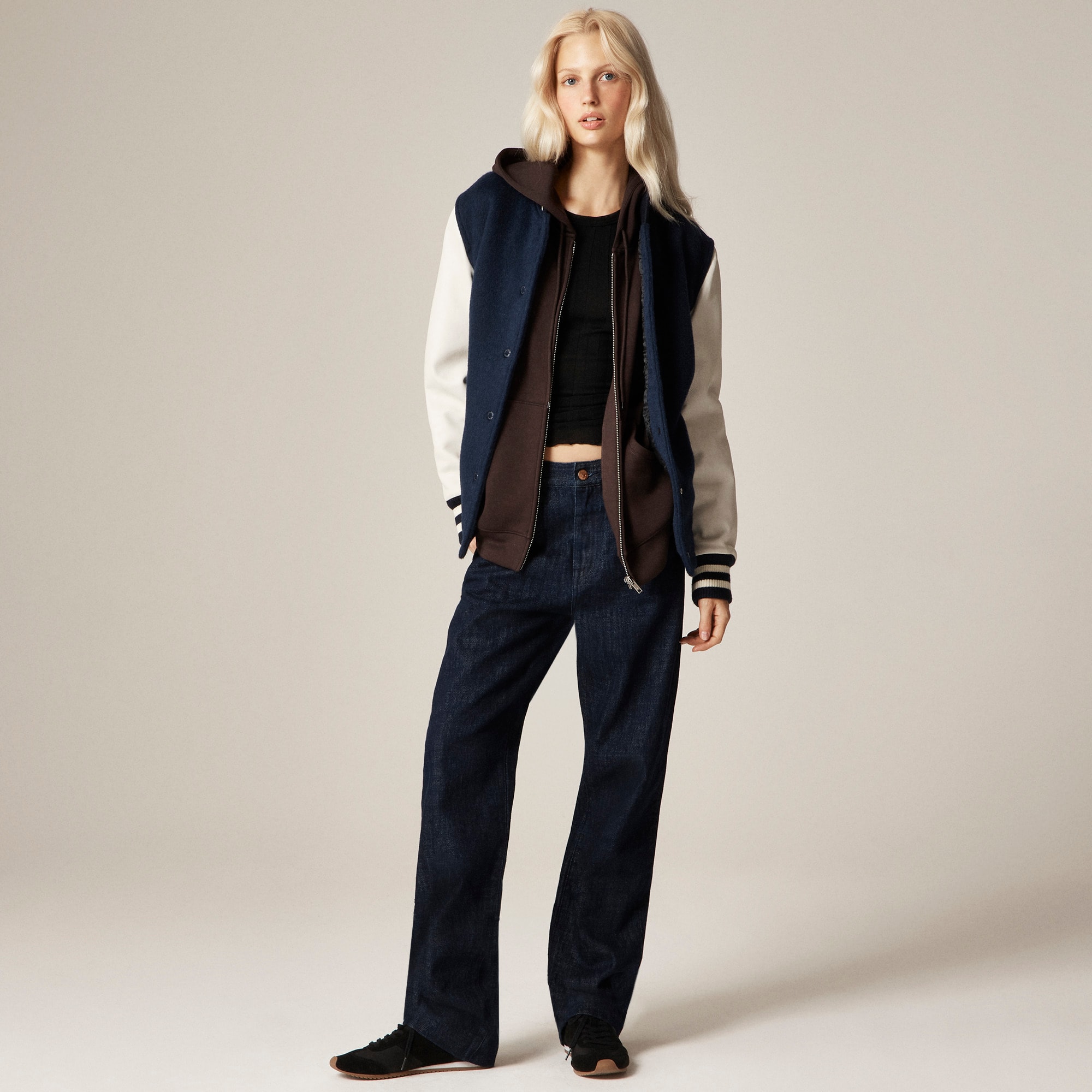 University Terry Half-zip Sweatshirt For Women | J.Crew