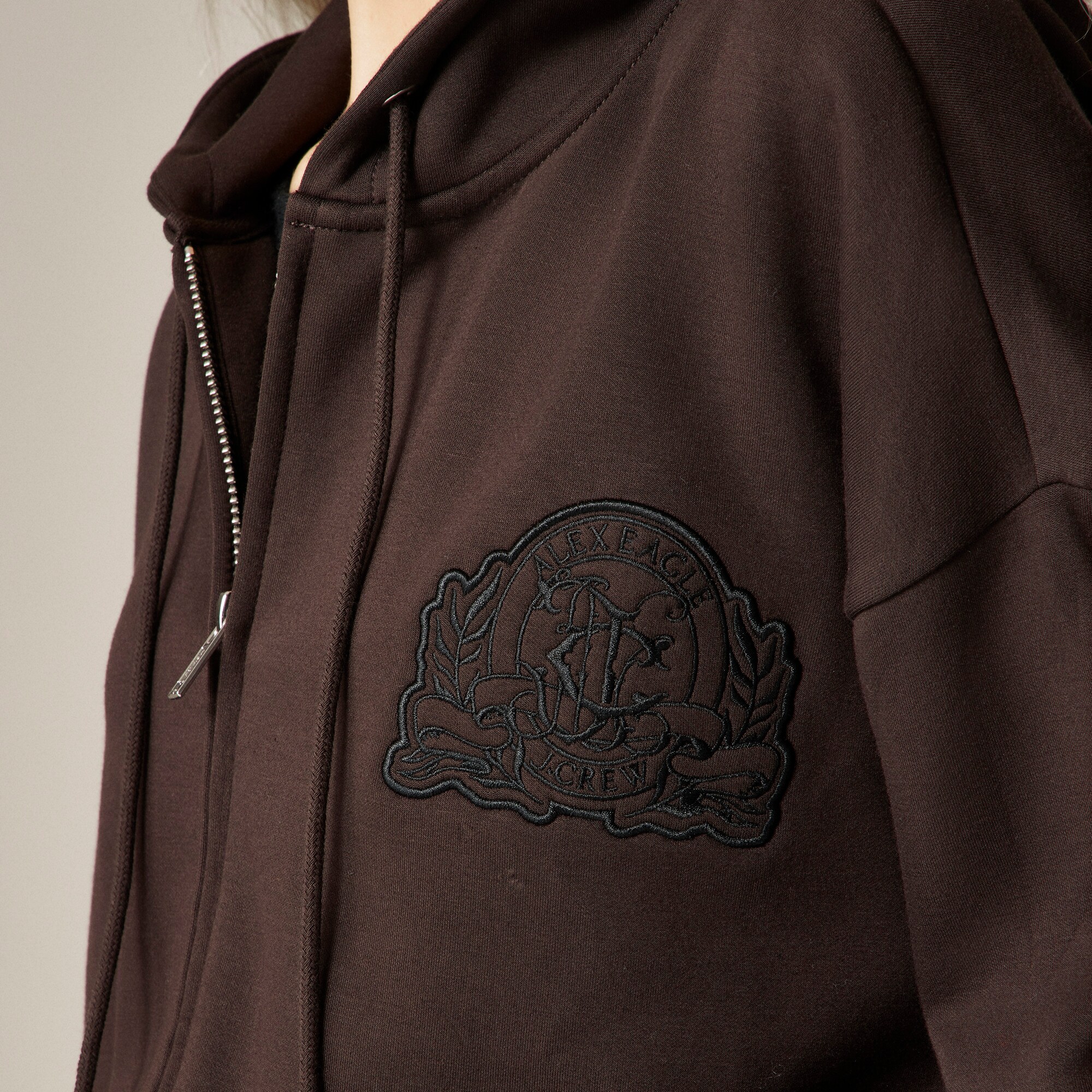 Alex Eagle X J.Crew scuba-knit full-zip hoodie