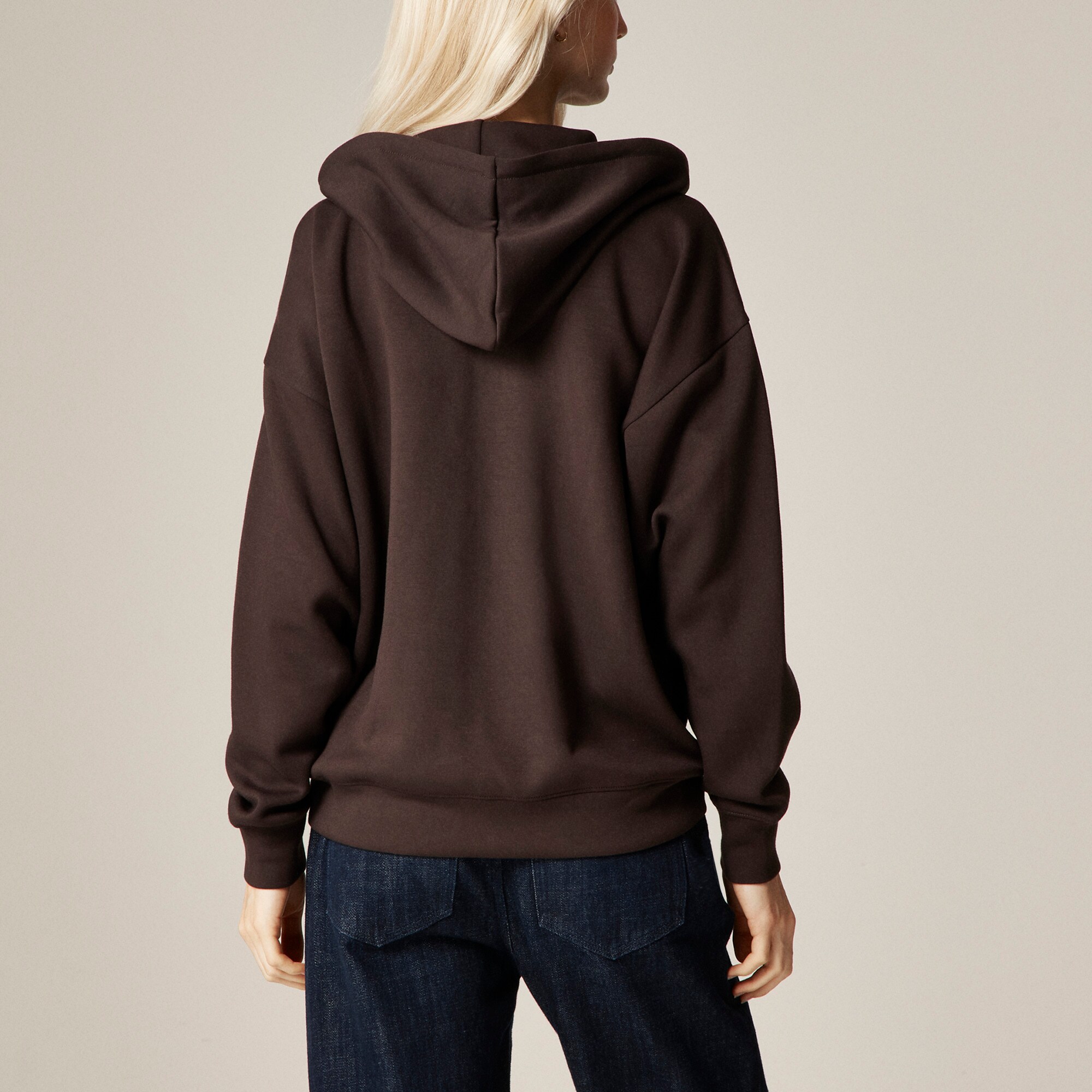 Alex Eagle X J.Crew scuba-knit full-zip hoodie