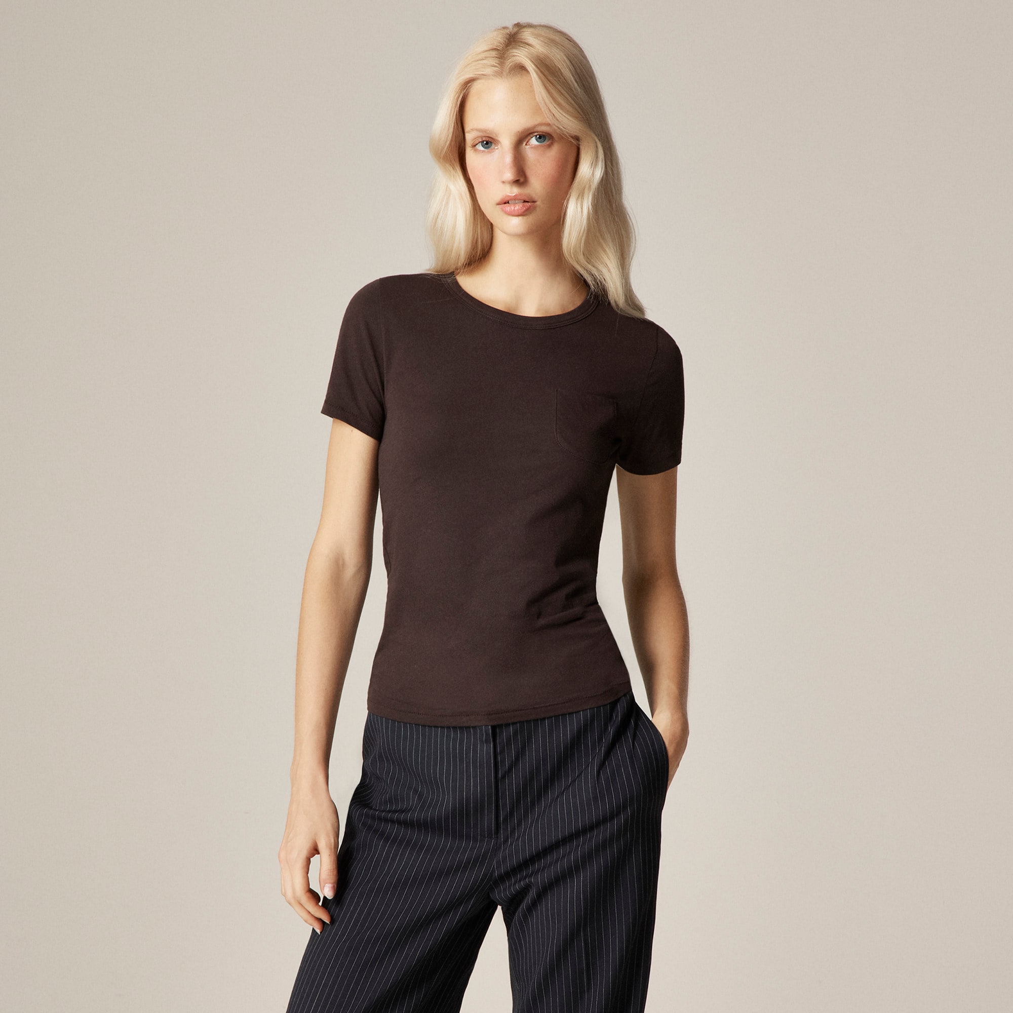 womens Alex Eagle X J. Crew feather jersey pocket T-shirt