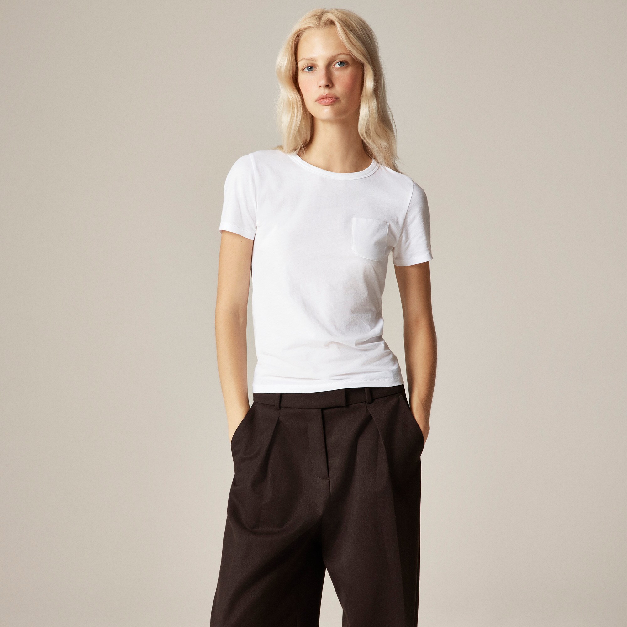 womens Alex Eagle X J. Crew feather jersey pocket T-shirt