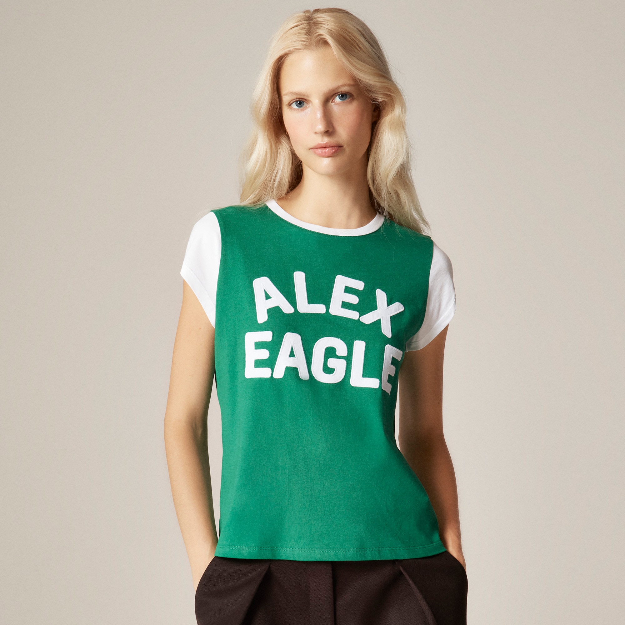 Alex Eagle X J.Crew broken-in jersey colorblock T-shirt - thumbnail 2