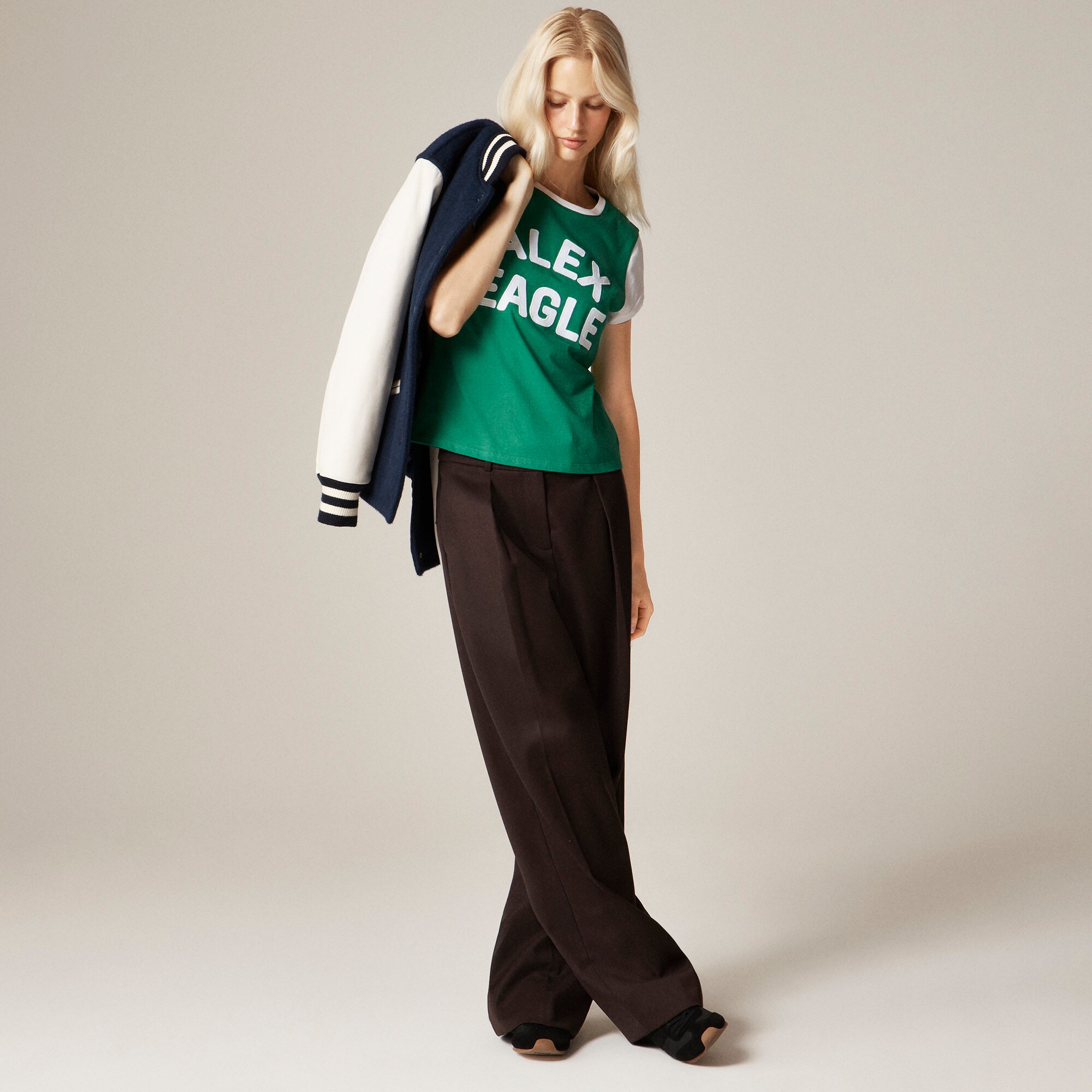  Alex Eagle X J.Crew broken-in jersey colorblock T-shirt