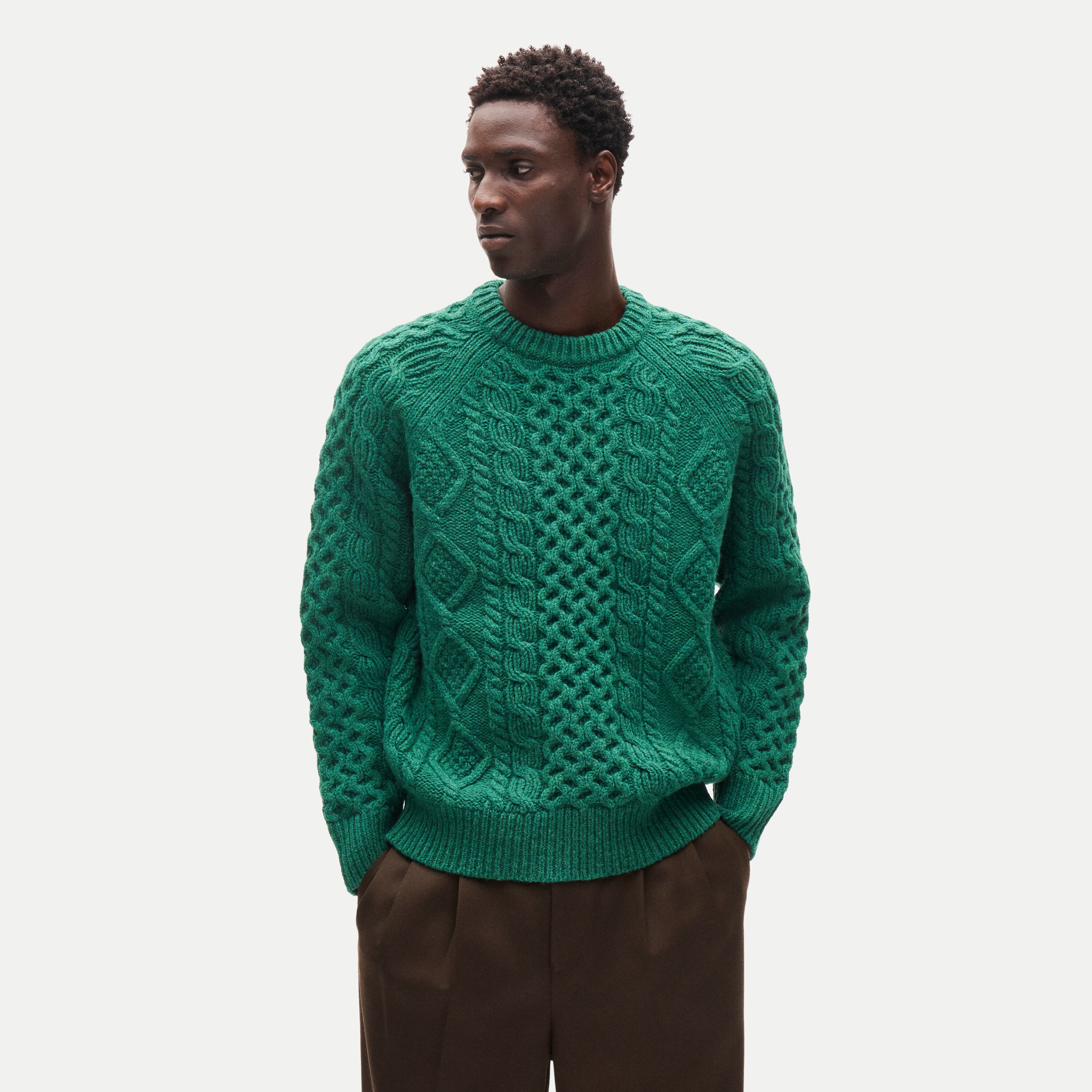Wallace & Barnes wool cable-knit sweater
