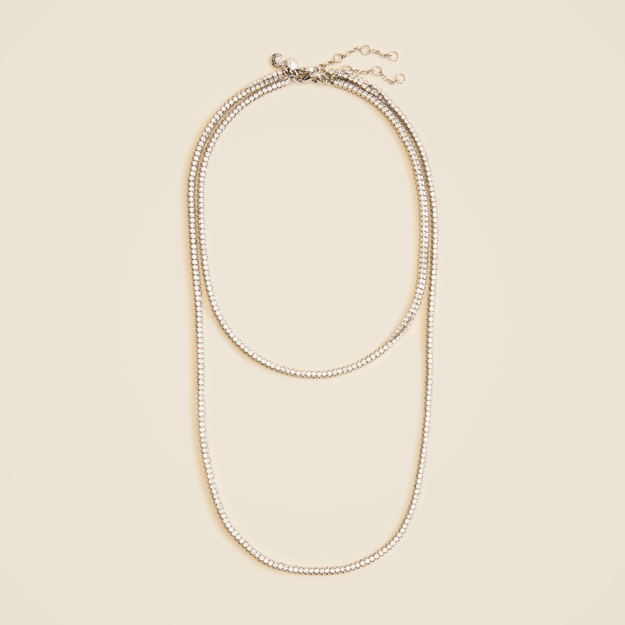 Cubic zirconia cupchain necklaces set-of-two