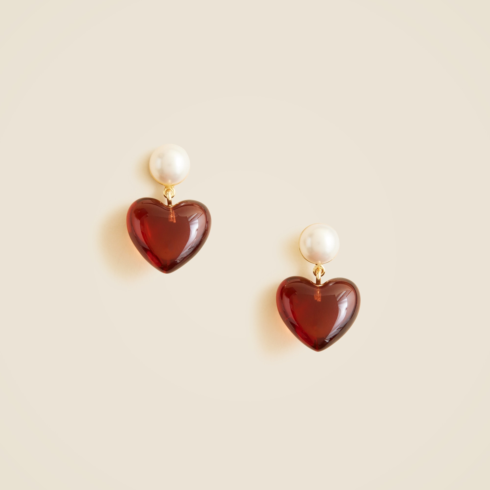 Heart Acetate Drop Earrings For Women | J.Crew
