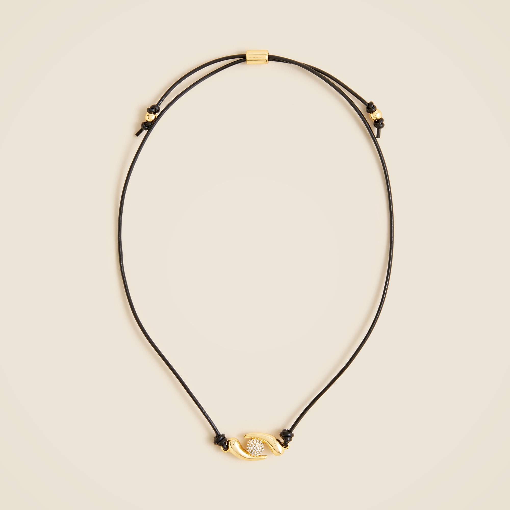 KHIRY X J.Crew Two-talon Necklace With Pavé Crystal Orb For Women