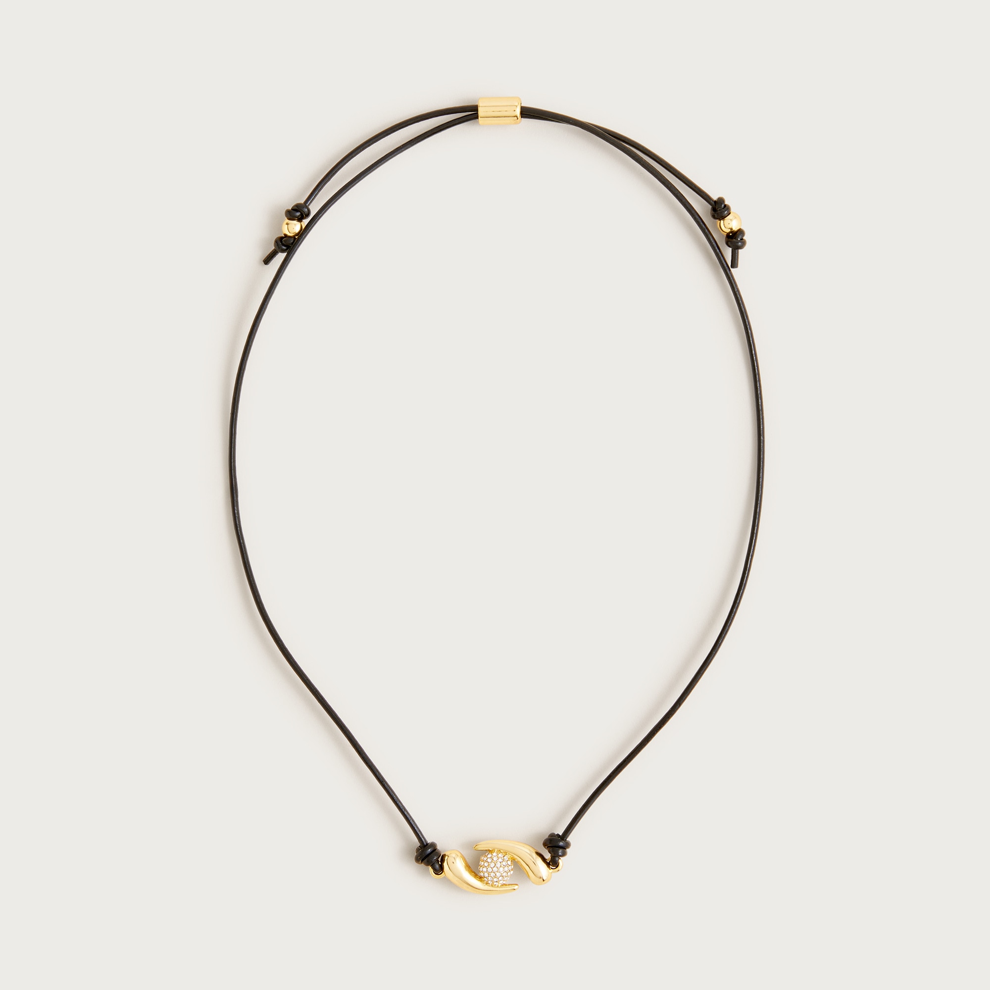  KHIRY X J.Crew two-talon necklace with pav&eacute; crystal orb