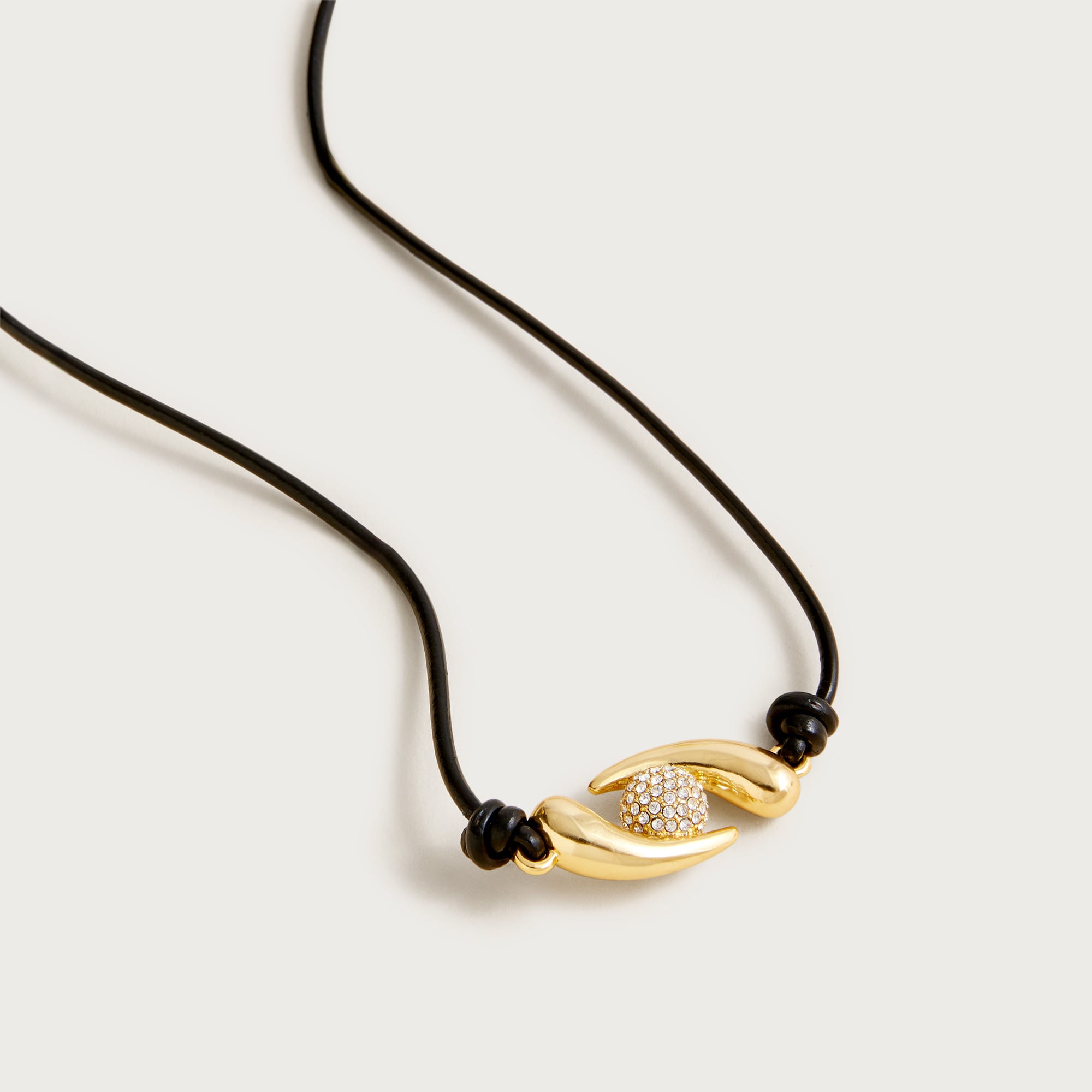 KHIRY X J.Crew Two-talon Necklace With Pavé Crystal Orb For Women