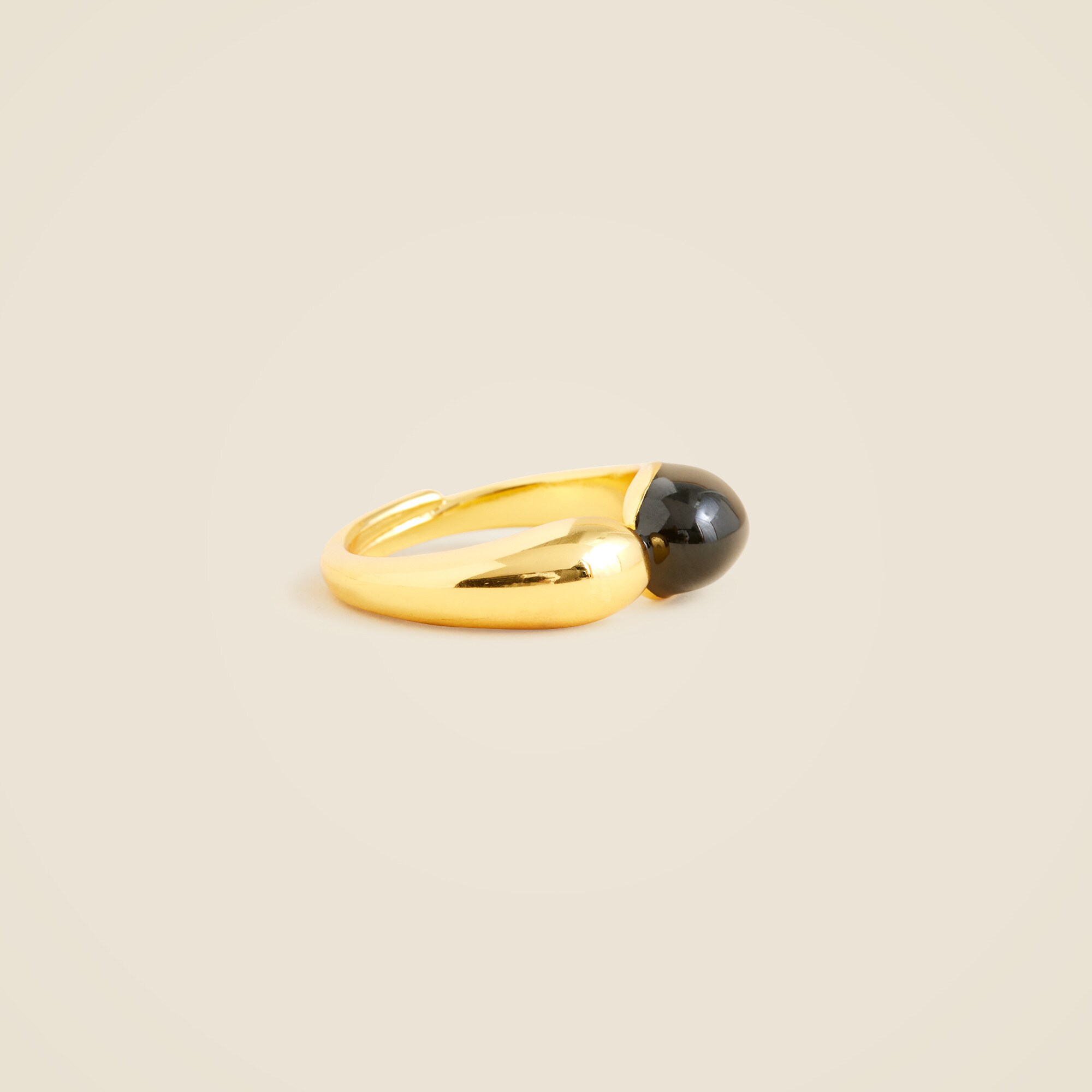 KHIRY X J.Crew two-talon ring with black enamel