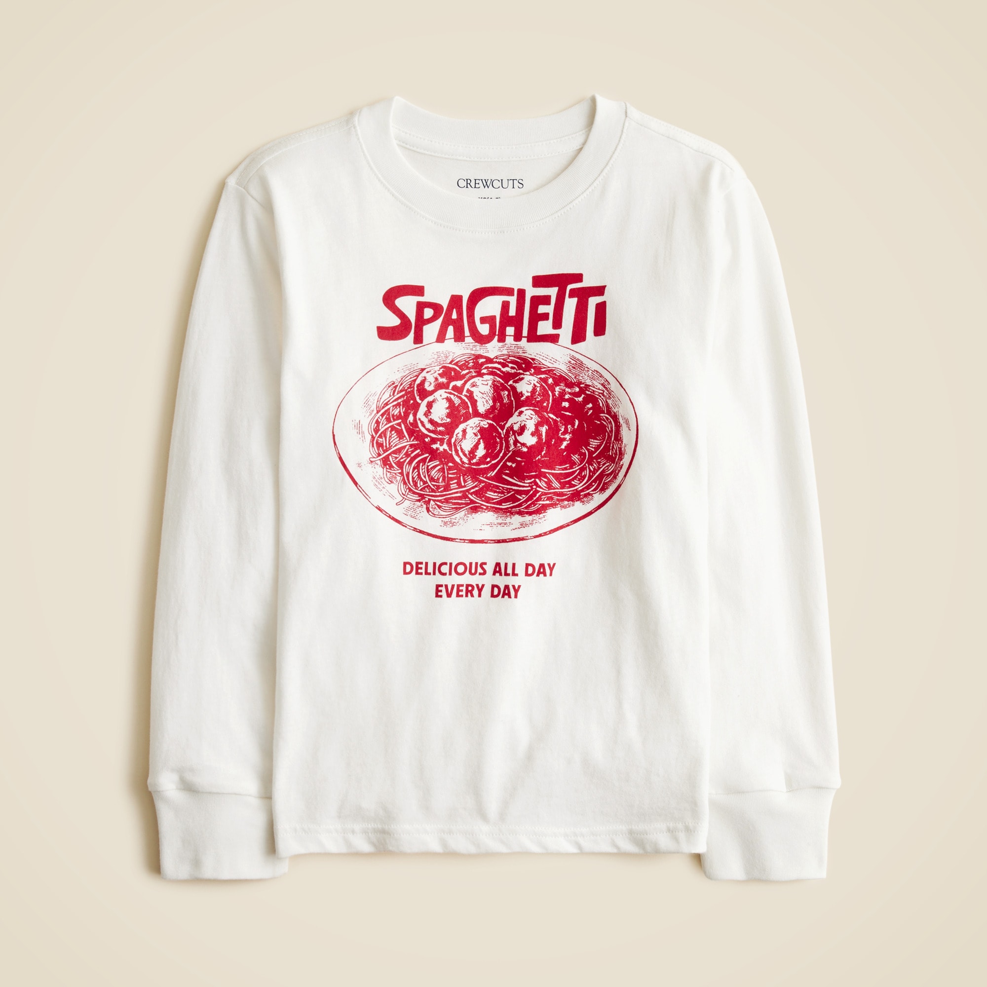 Kids' long-sleeve spaghetti graphic T-shirt