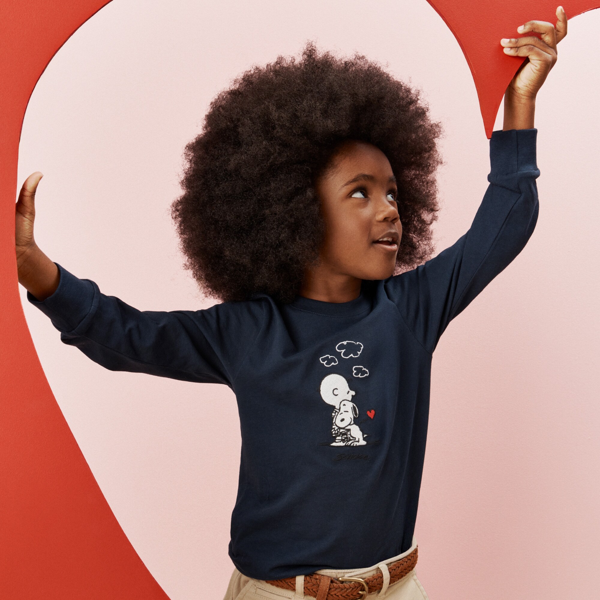  Peanuts&reg; X Crewcuts kids' hug graphic T-shirt with embroidery