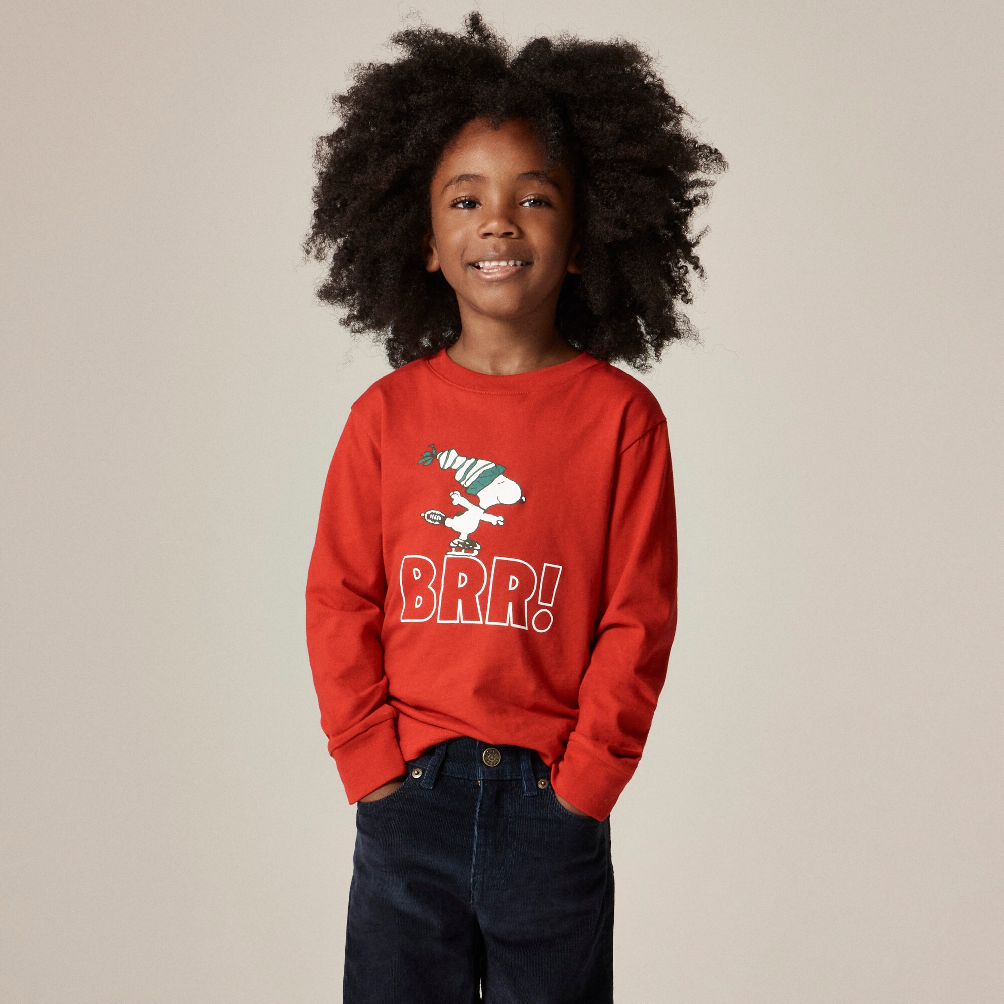 Peanuts® X Crewcuts kids' ice-skating graphic T-shirt