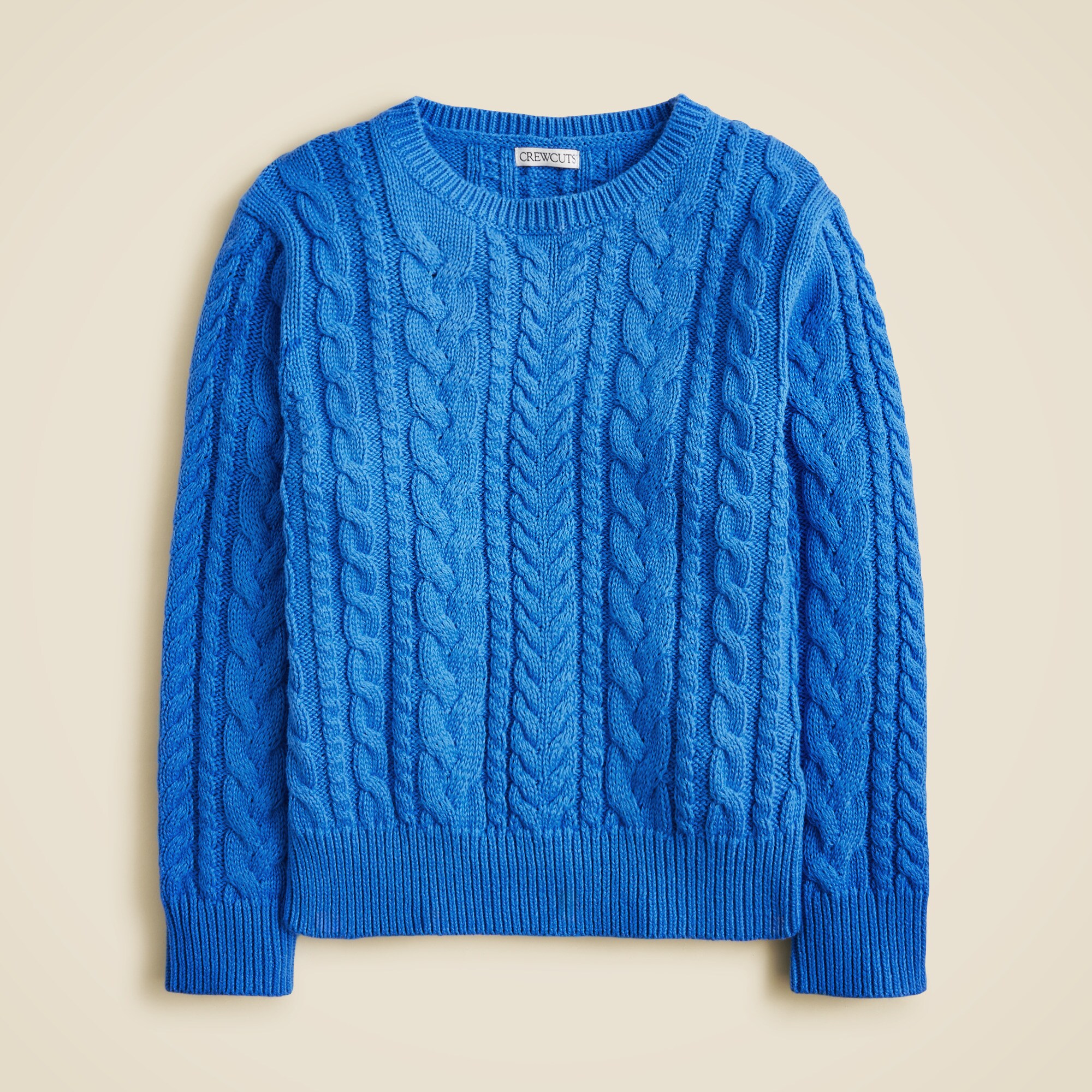  Kids' cable-knit crewneck sweater