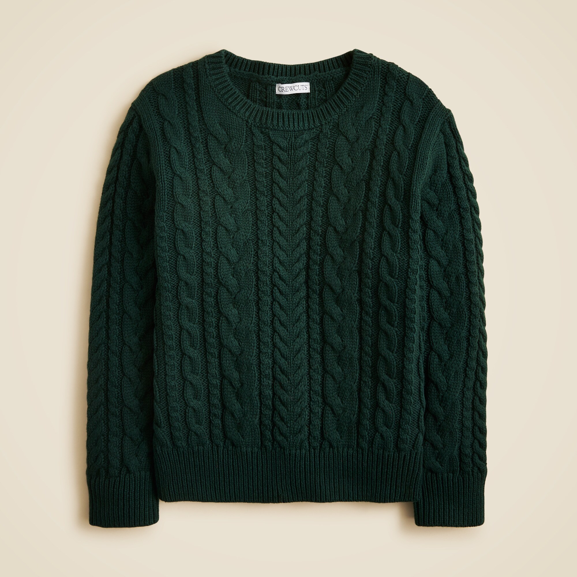  Kids' cable-knit crewneck sweater