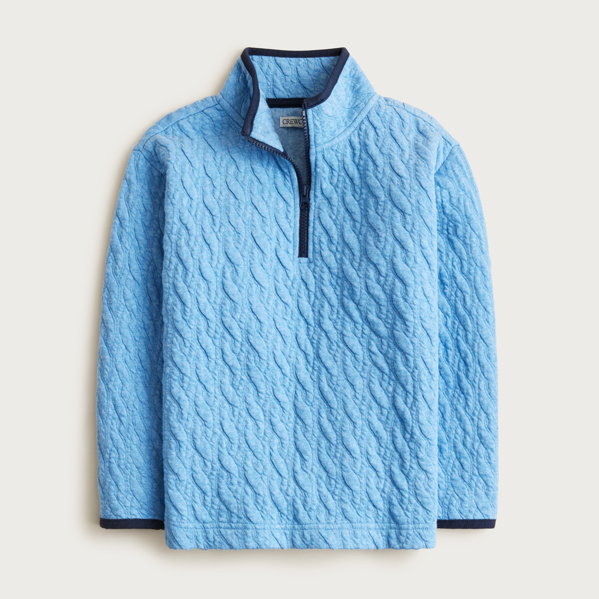 Kids' Cable-knit Quilted Quarter-zip Pullover For Boys | J.Crew