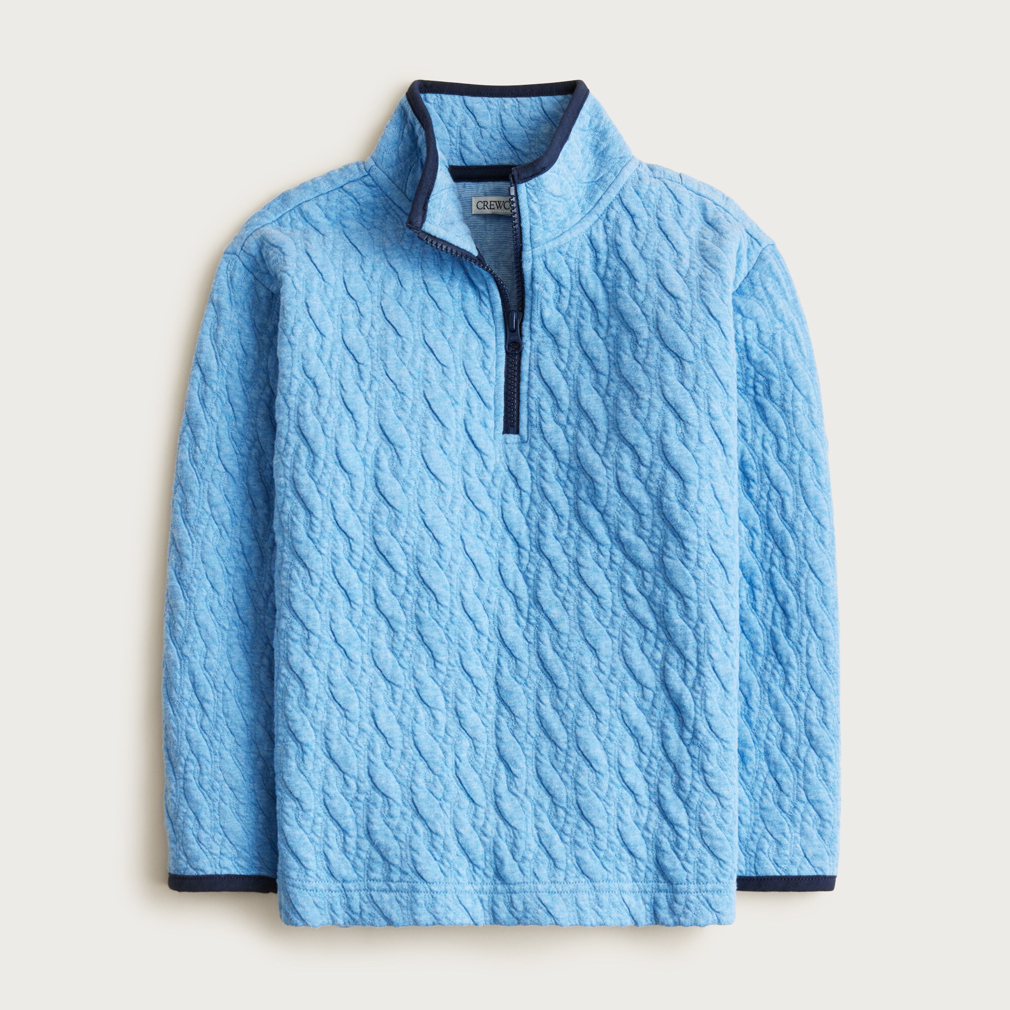  Kids' cable-knit quilted quarter-zip pullover