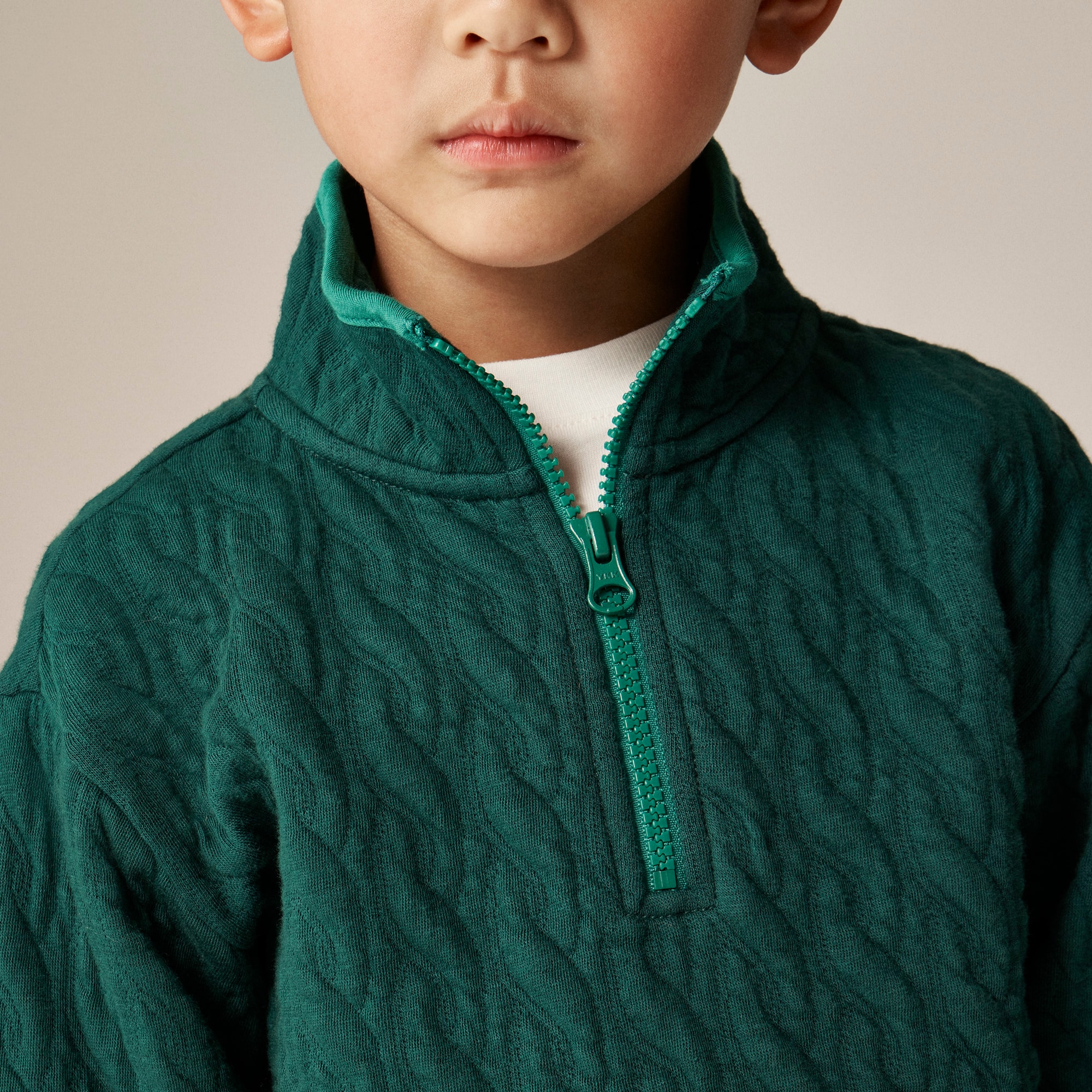 Kids' Cable-knit Quilted Quarter-zip Pullover For Boys | J.Crew