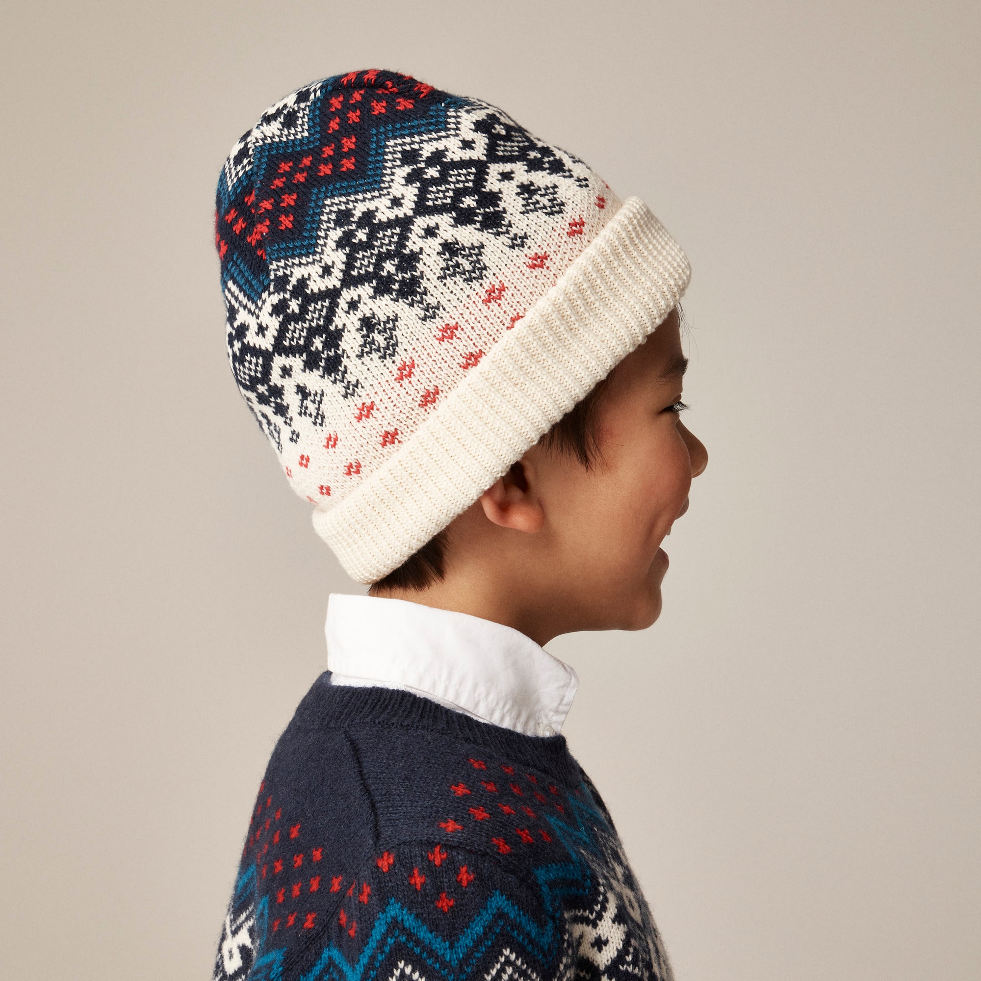 boys Kids' vintage Fair Isle beanie