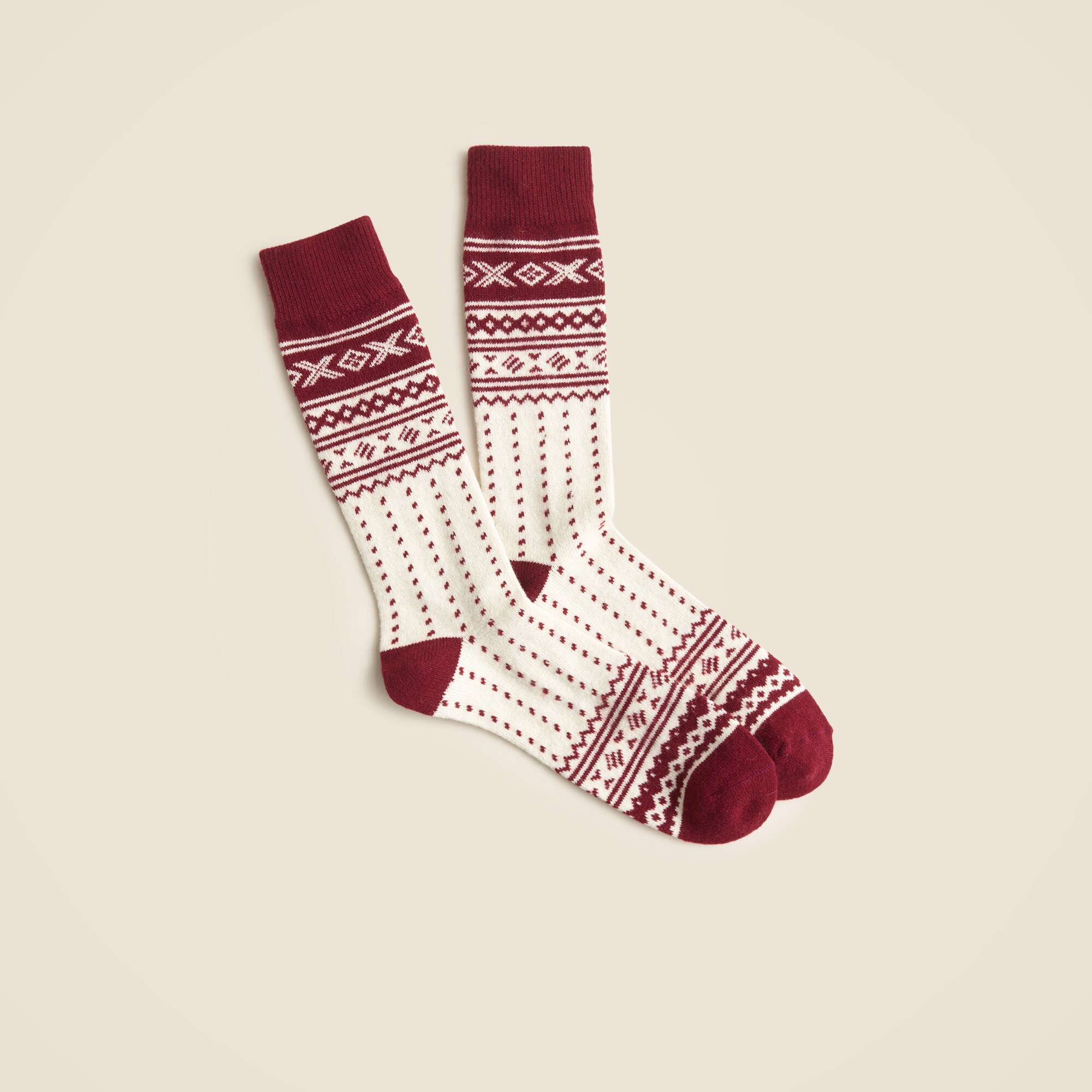 mens Fair Isle wool-blend socks