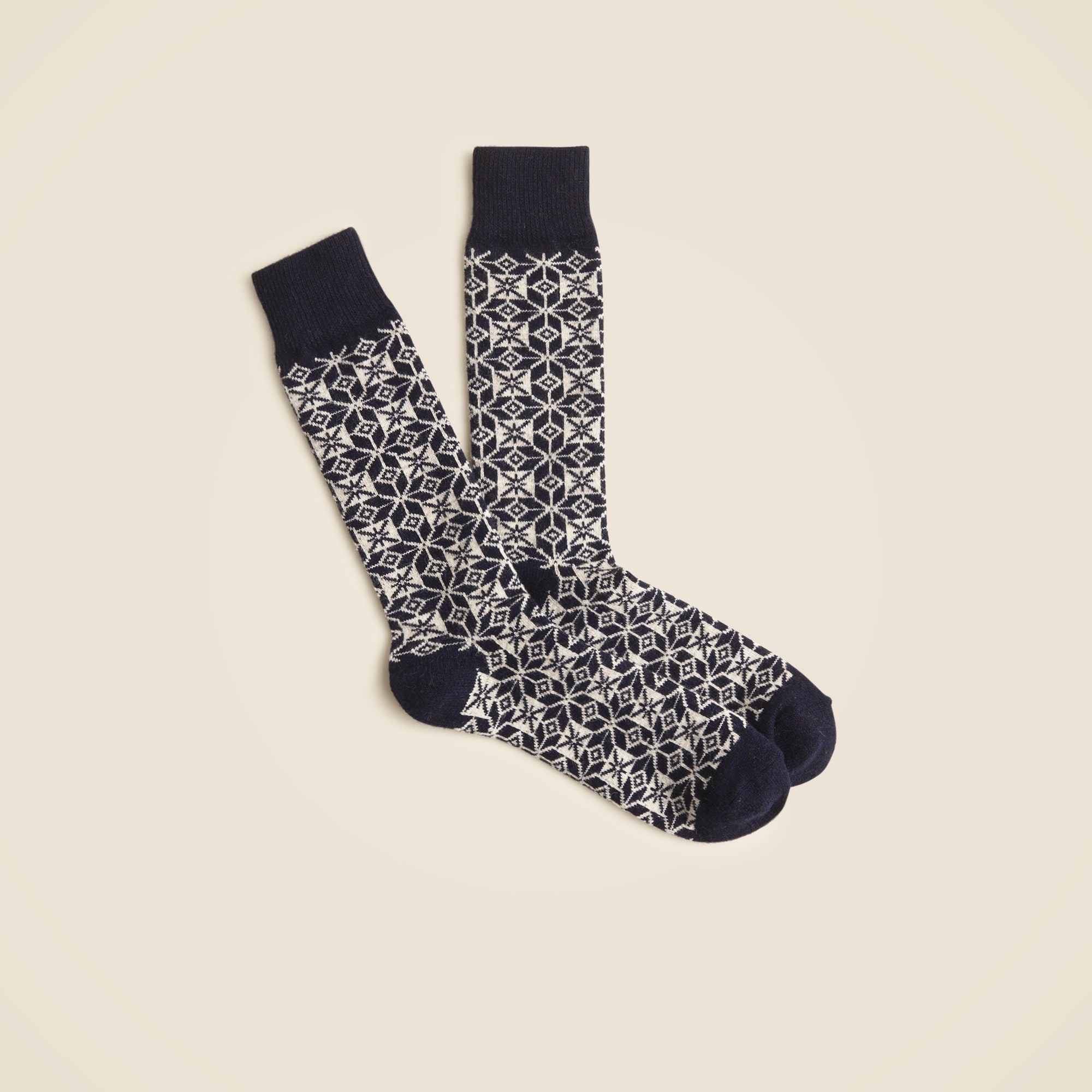 mens Fair Isle wool-blend socks