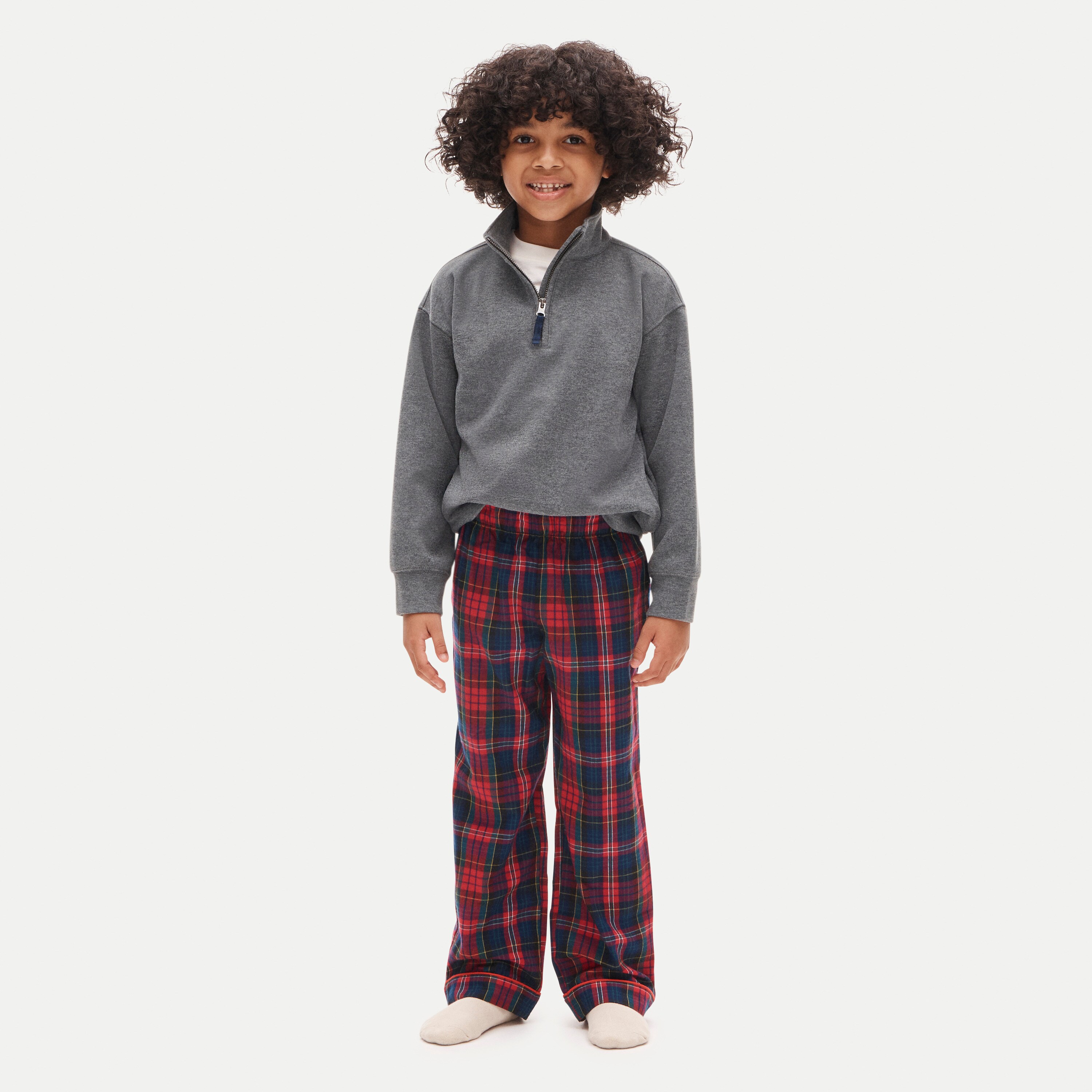 Kids' flannel pajama pant in plaid
