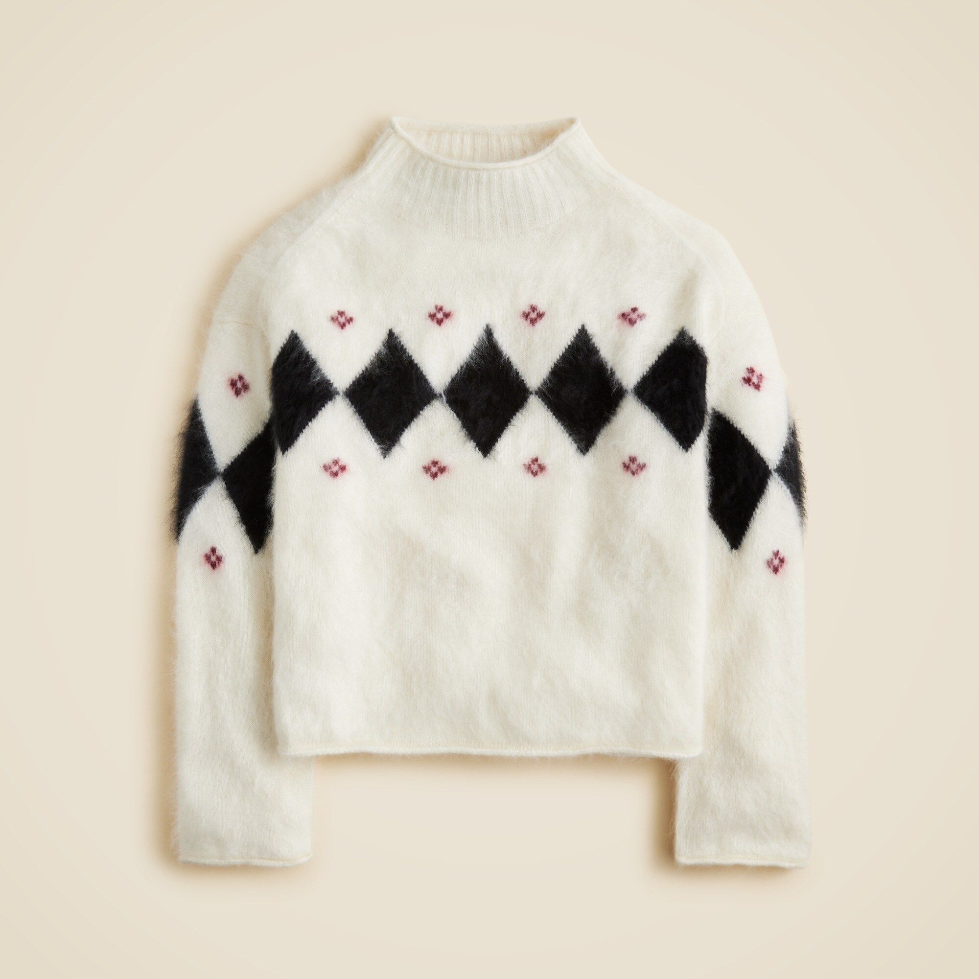  Brushed cashmere 2025 Rollneck&trade; sweater in argyle