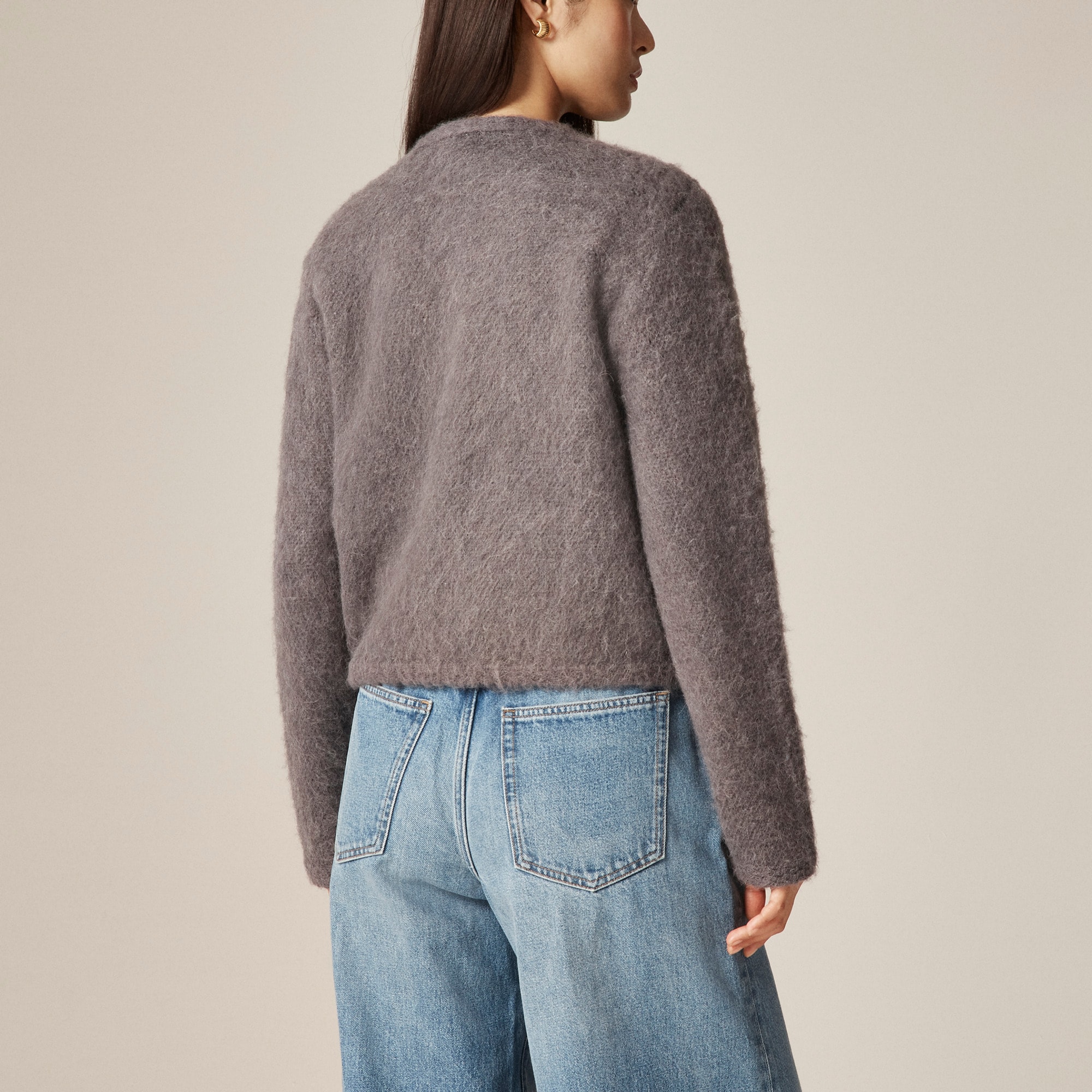 Cardigan in argyle wool blend