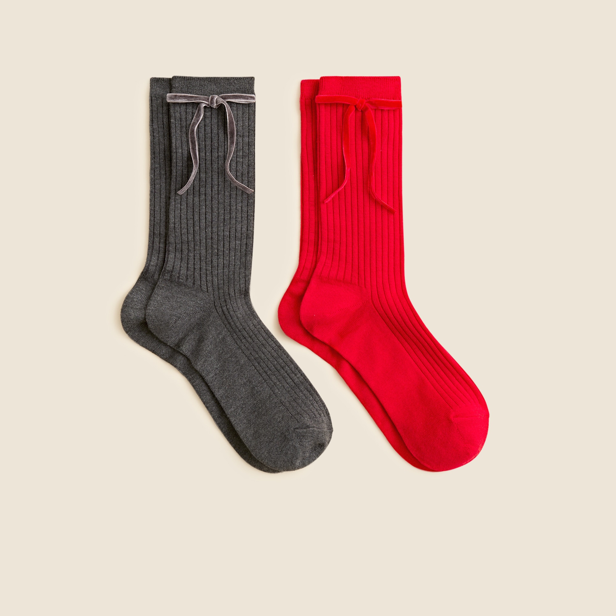 Bow trouser socks two-pack