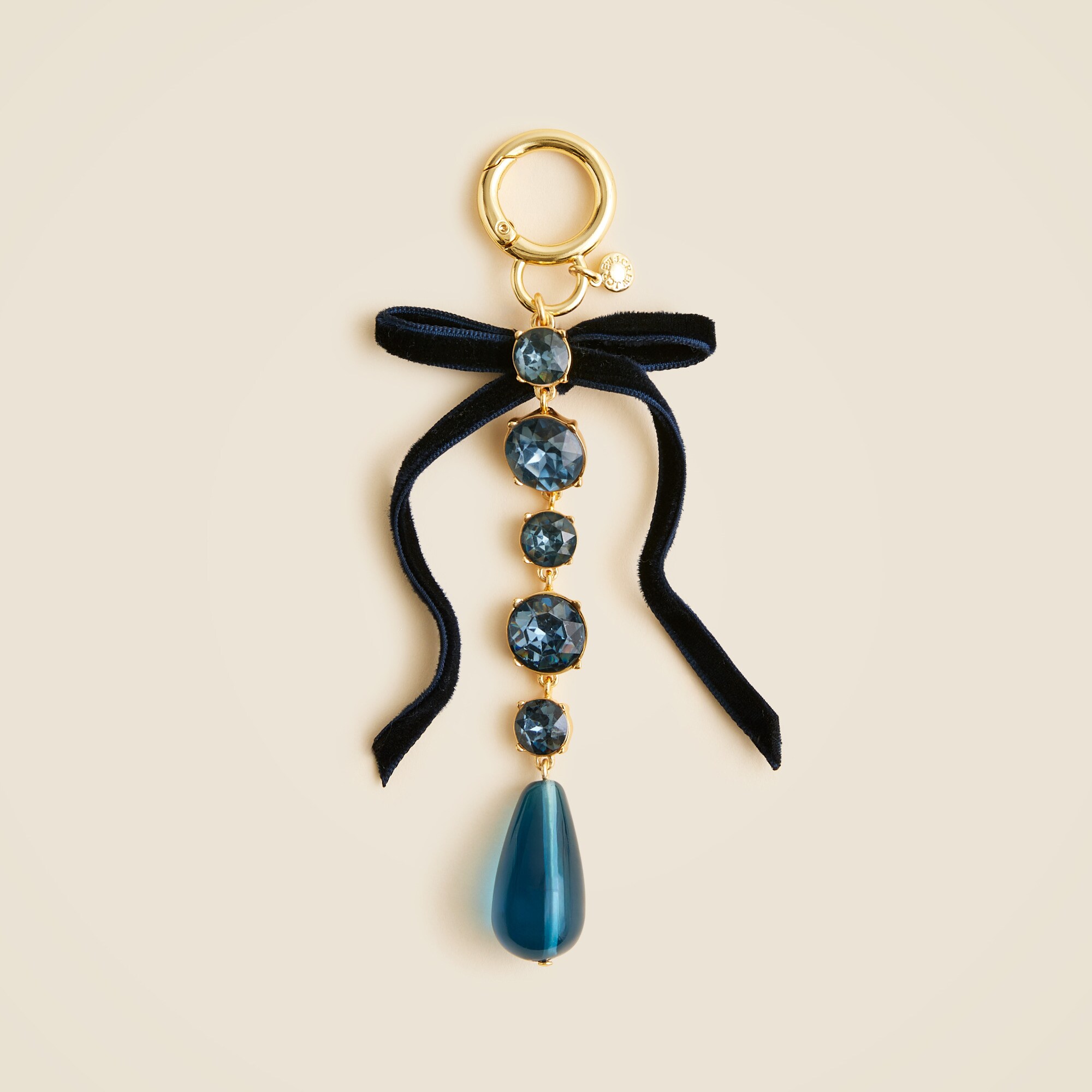 Crystal bow bag charm