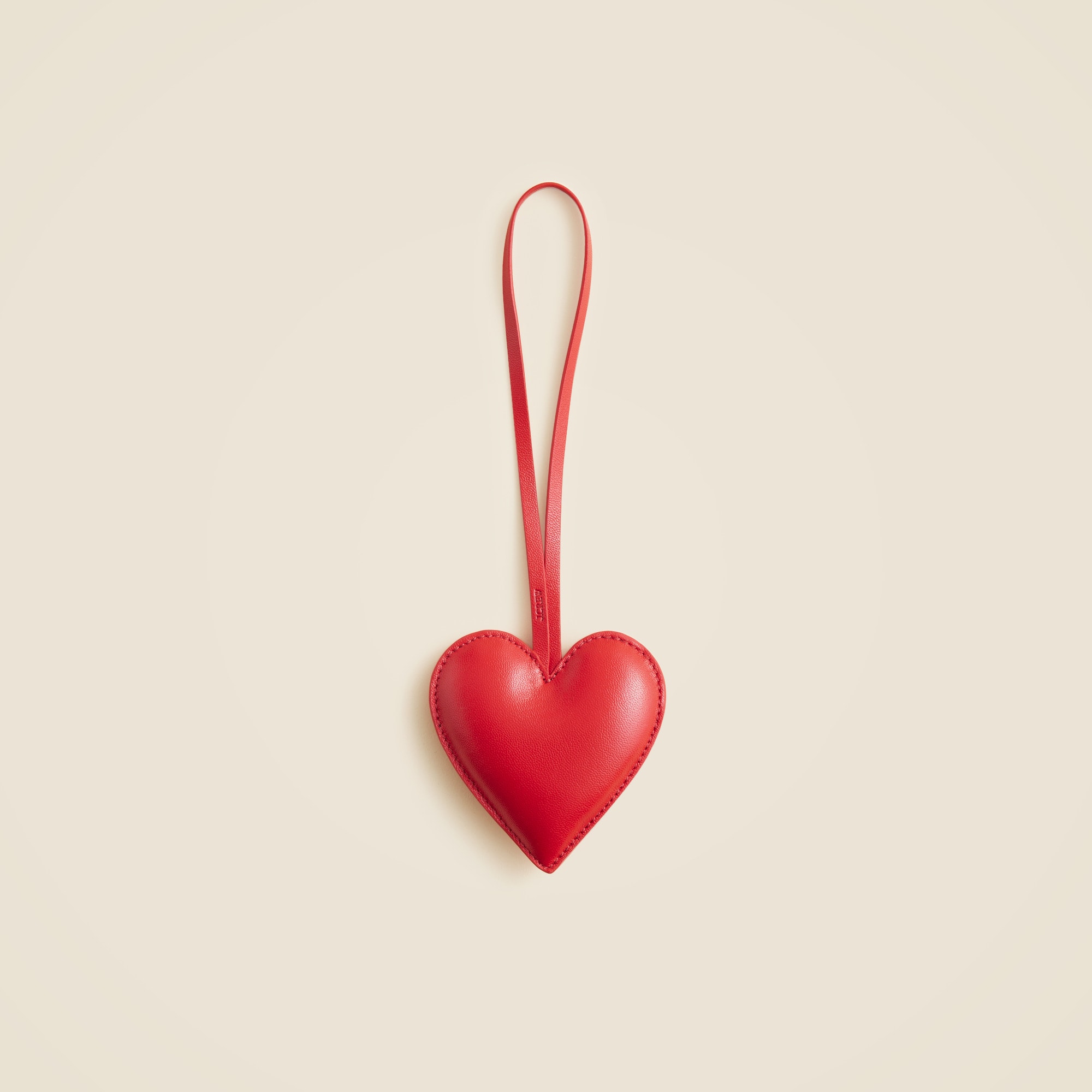 Heart bag charm in leather