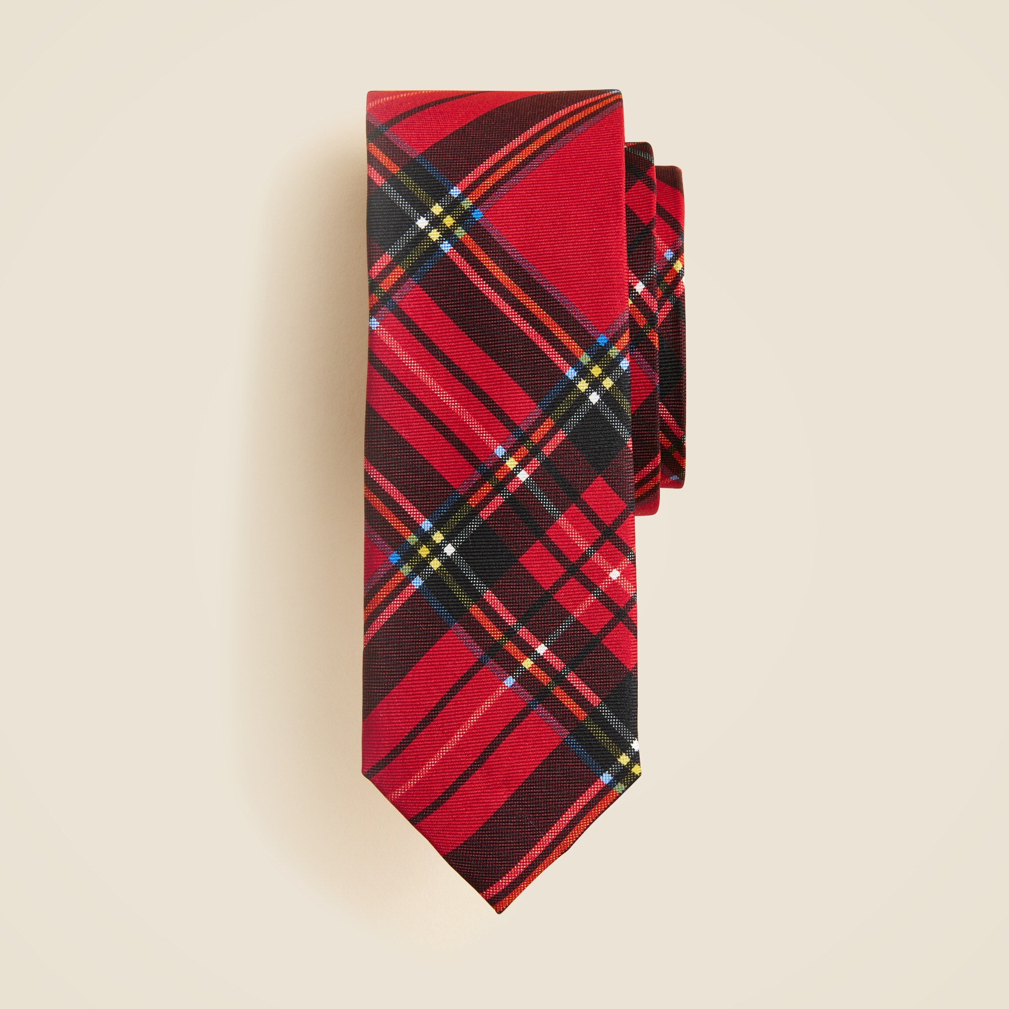 boys Boys' silk tie in Good Tidings plaid