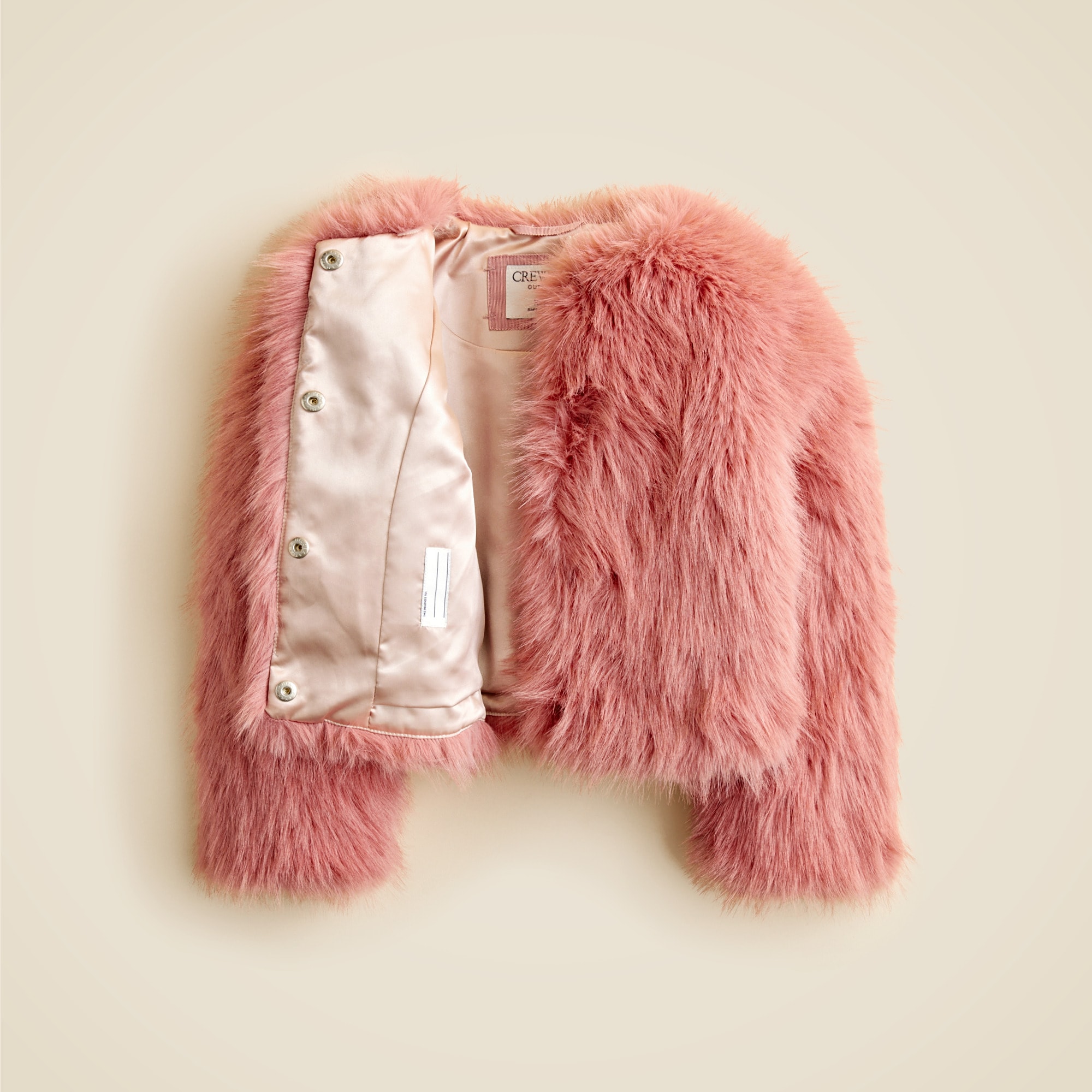 Crewcuts Collection cropped faux-fur jacket