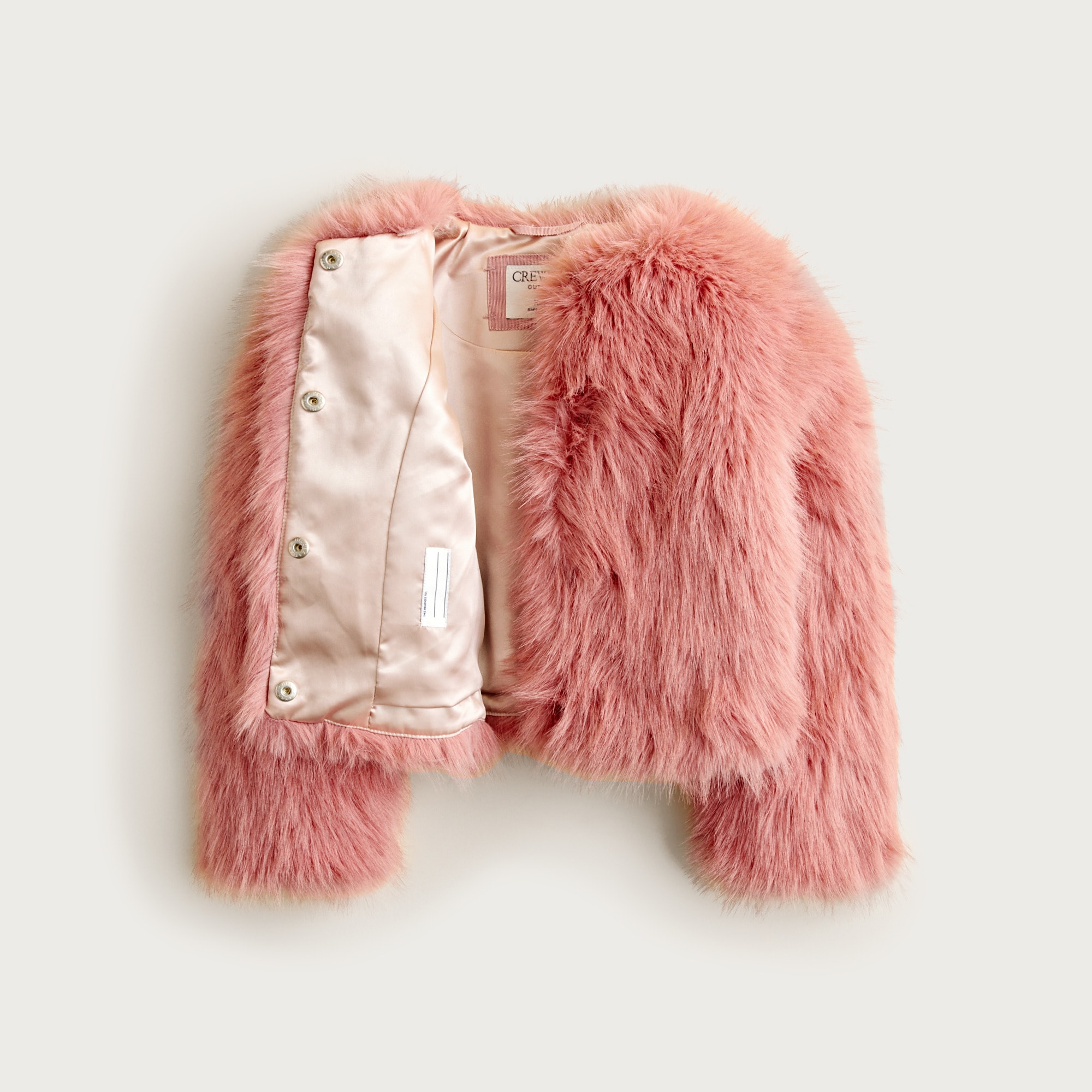 Crewcuts Collection cropped faux-fur jacket