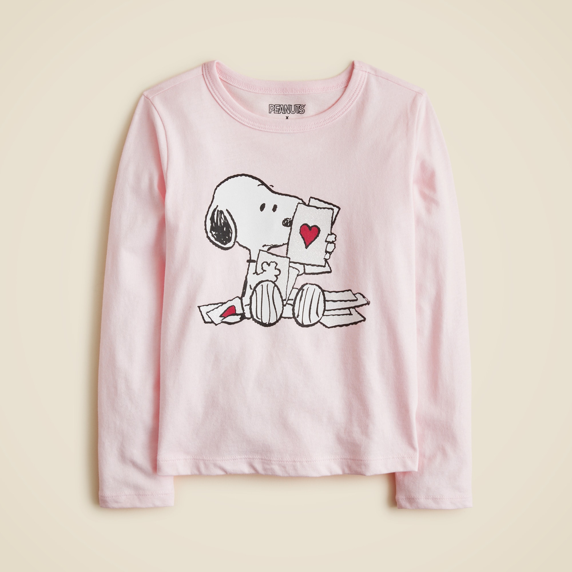 Peanuts® X Crewcuts kids' Valentine's graphic T-shirt with embroidery
