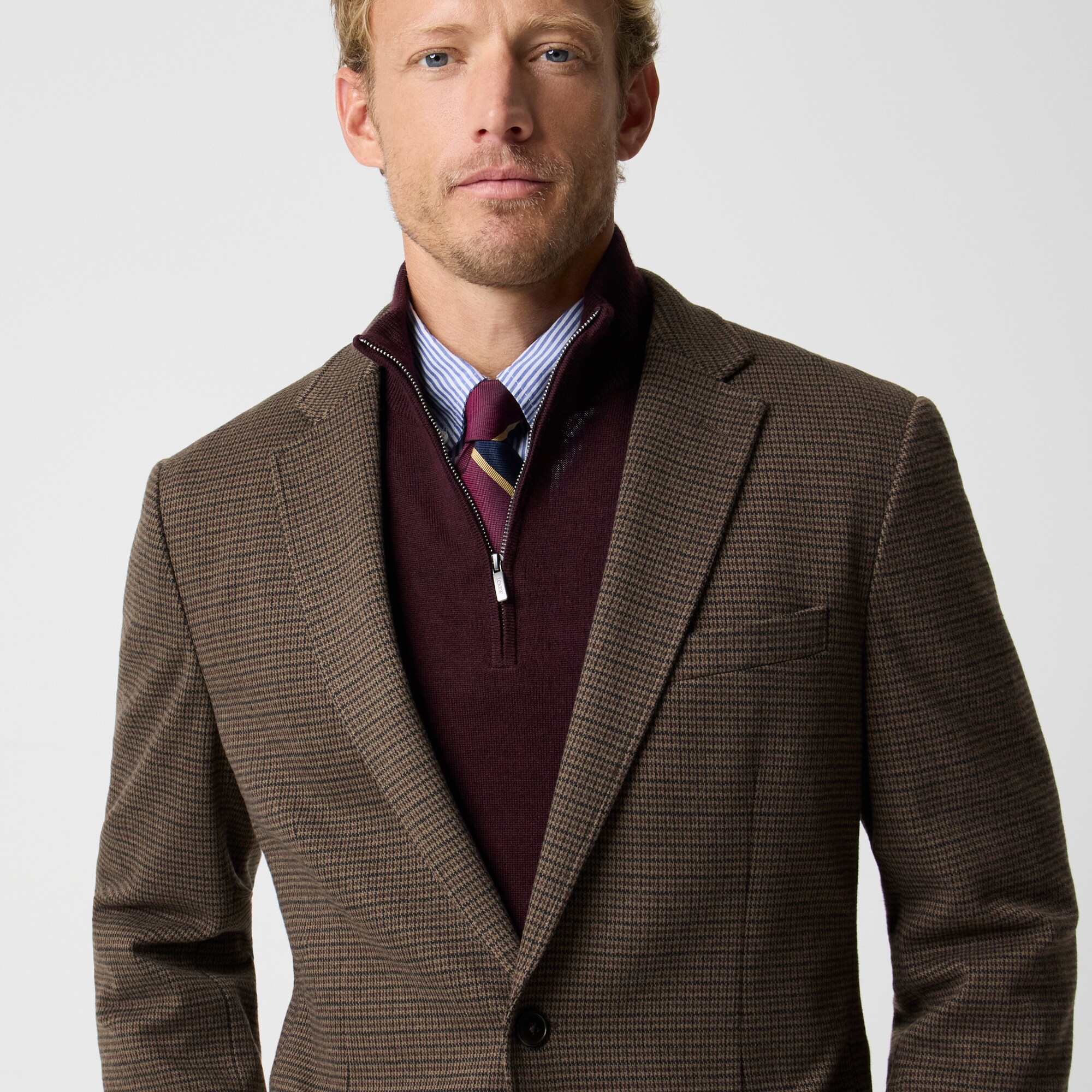 Classic-fit double-knit blazer