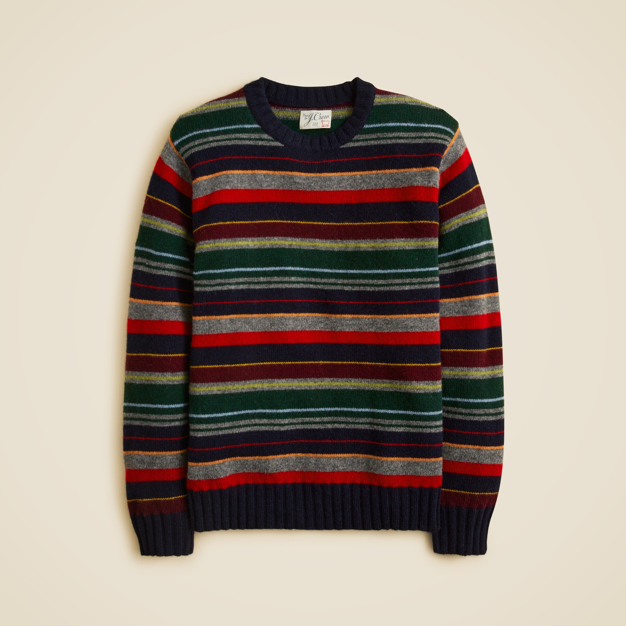 Wool sweater in multistripe
