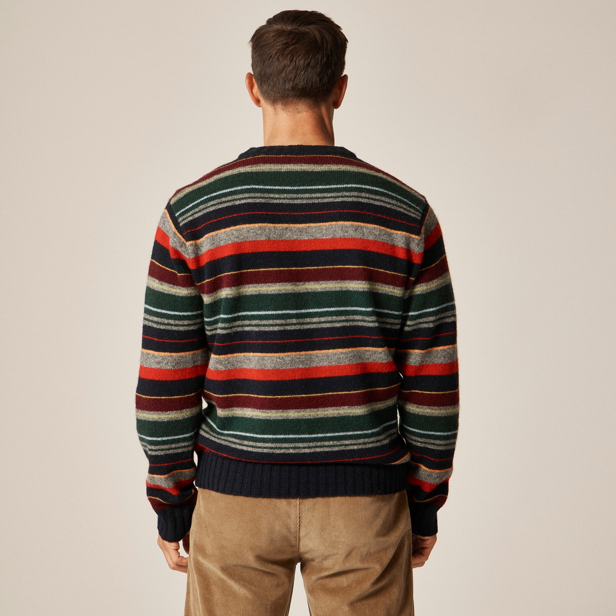 Wool sweater in multistripe