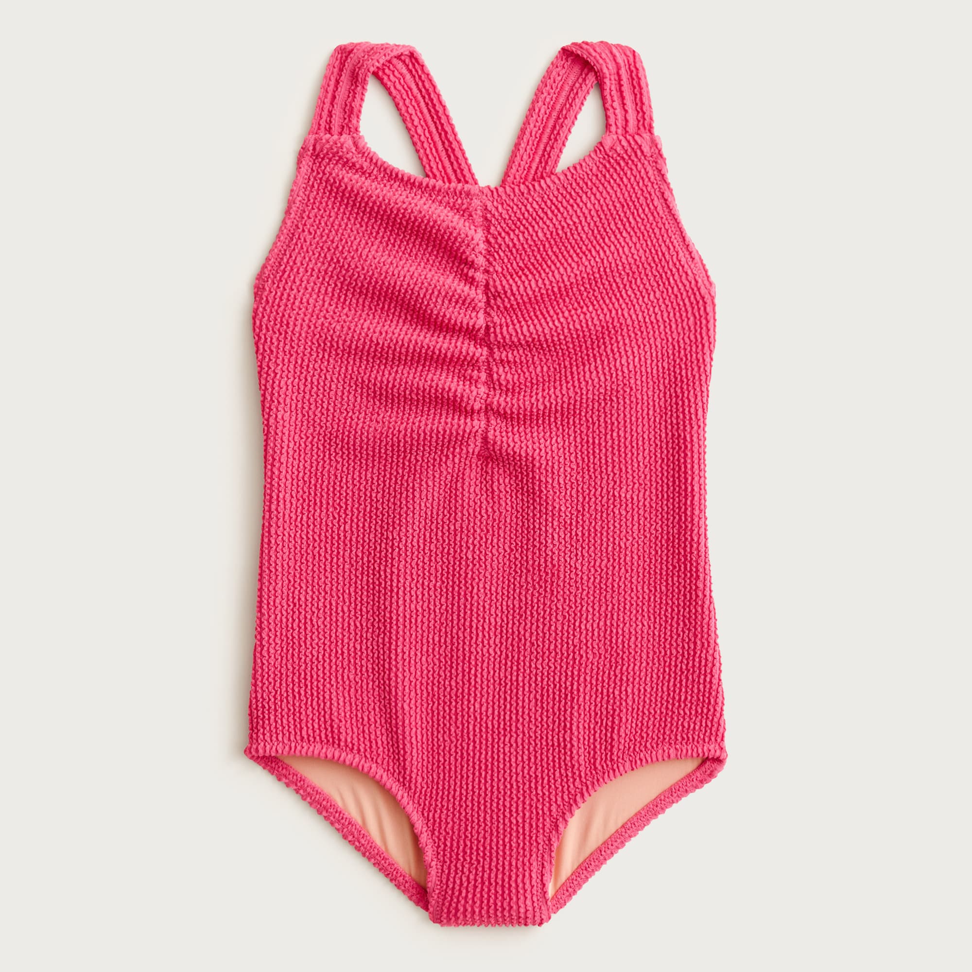 Girls' scrunchie one-piece swimsuit