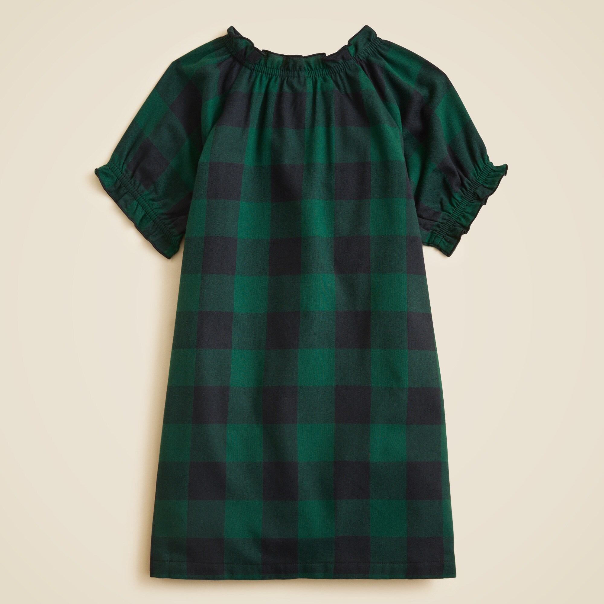 Girls' flannel nightgown in plaid