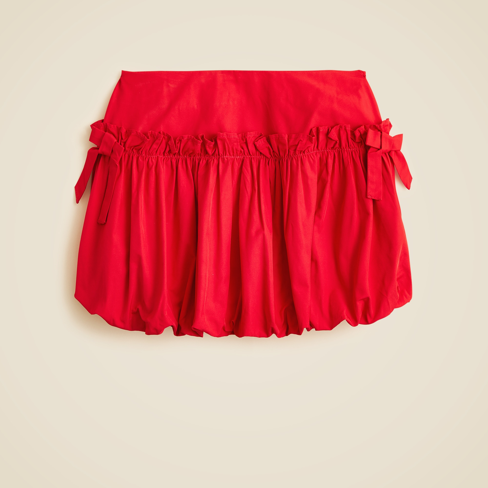 Girls' bow bubble skirt in taffeta