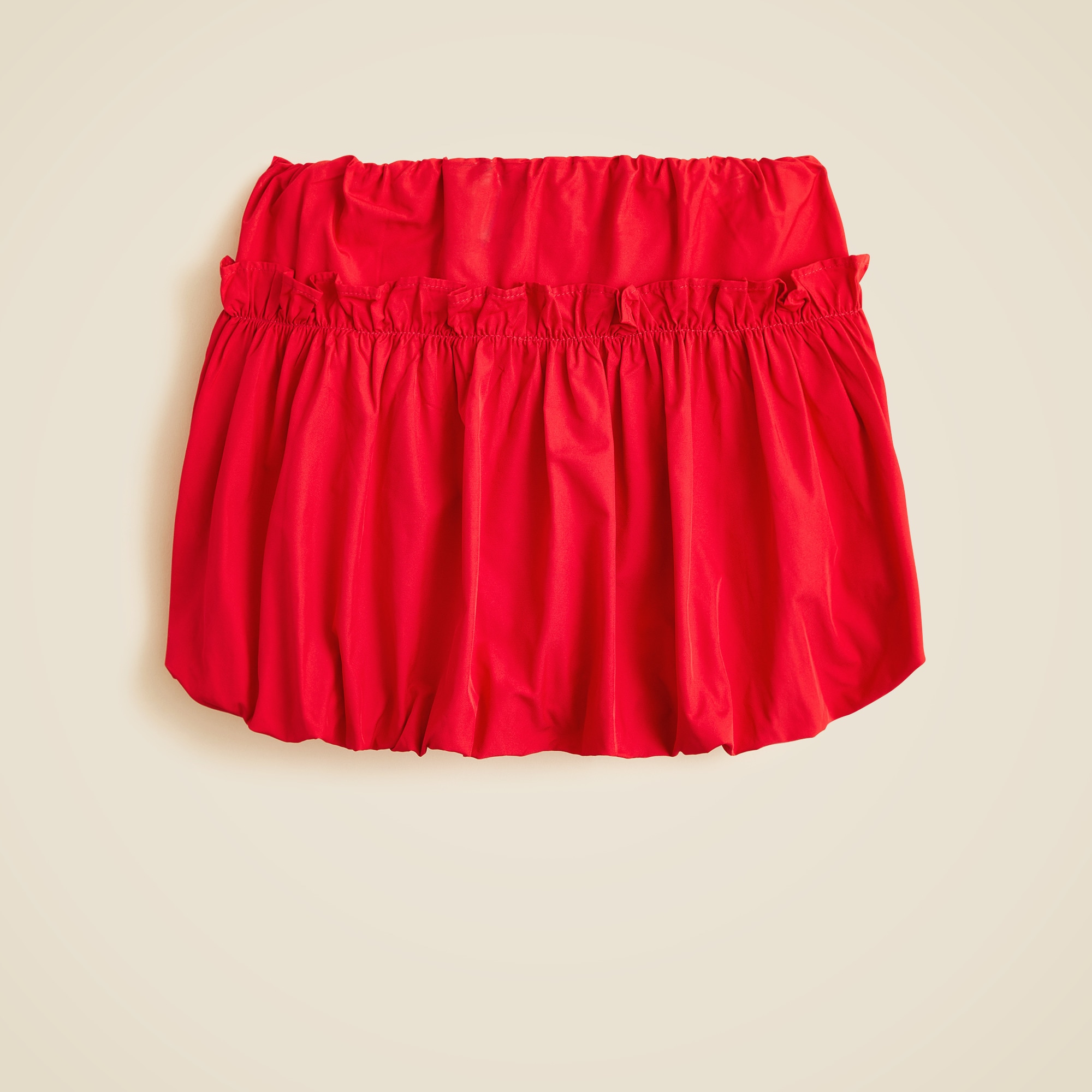 Girls' bow bubble skirt in taffeta